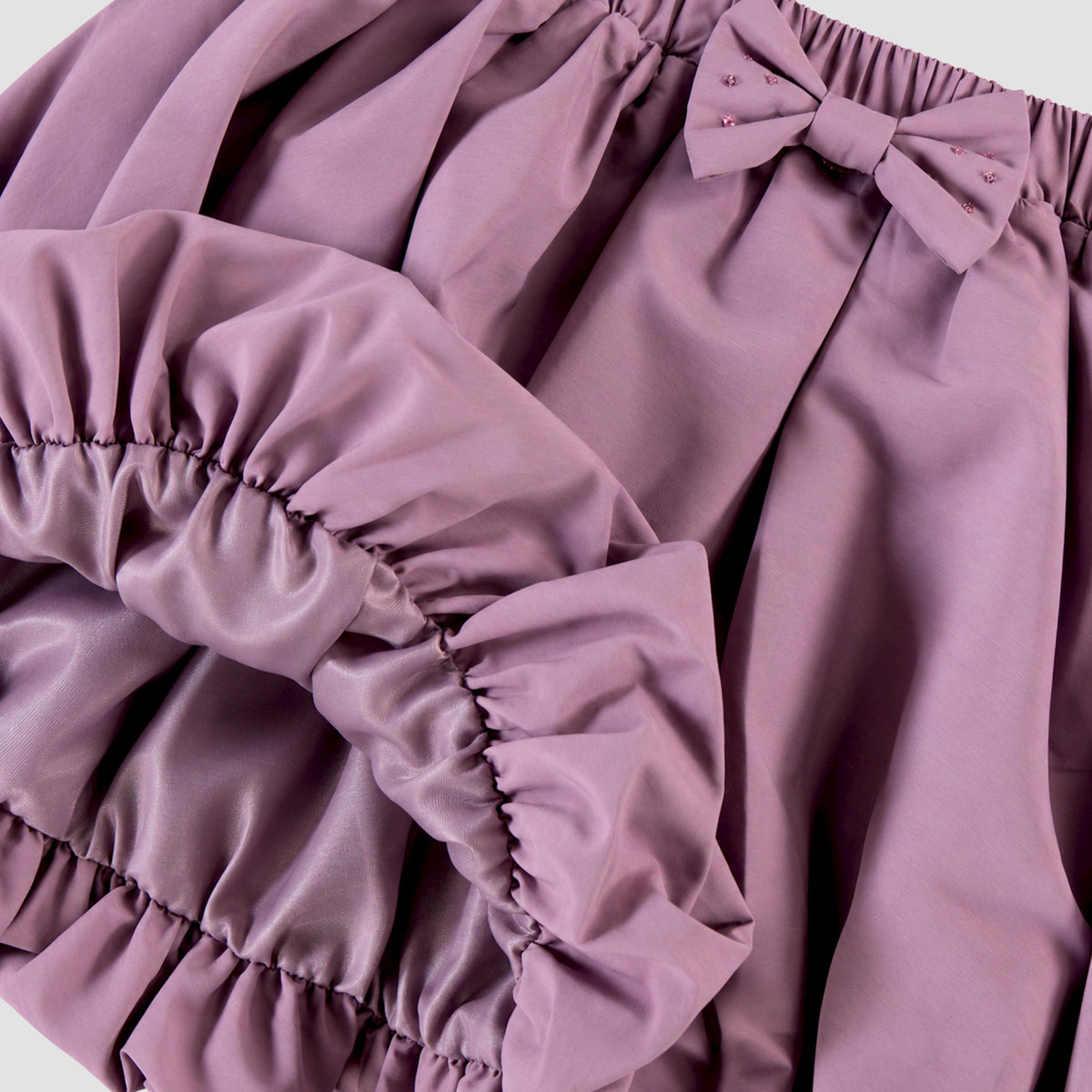 Pink taffeta skirt with bow, child