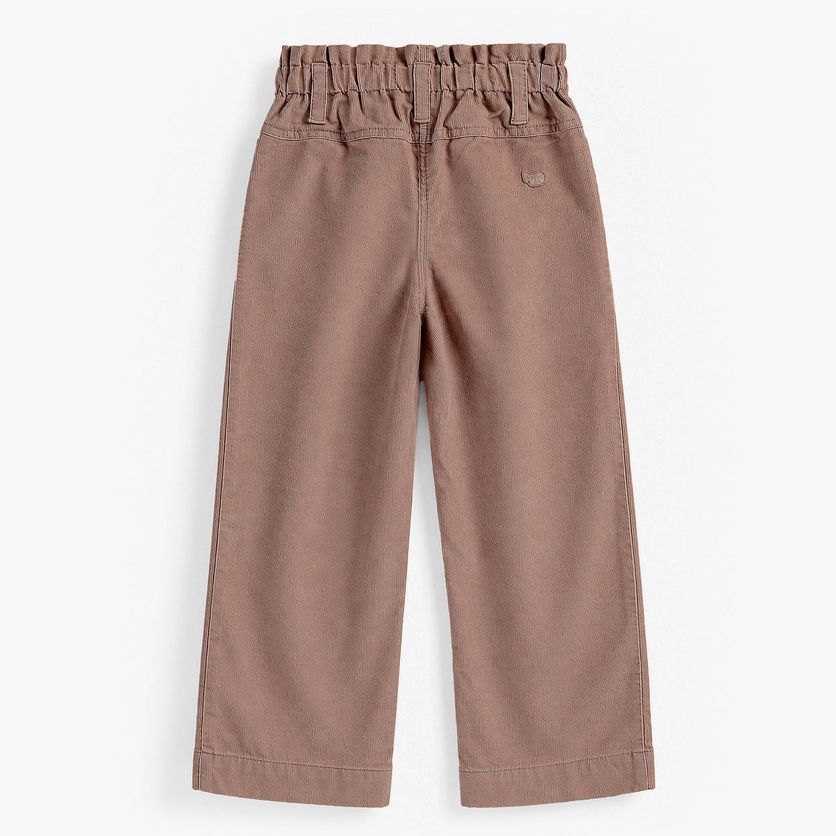 Pantalon brun en velours côtelé à jambe large, enfant
