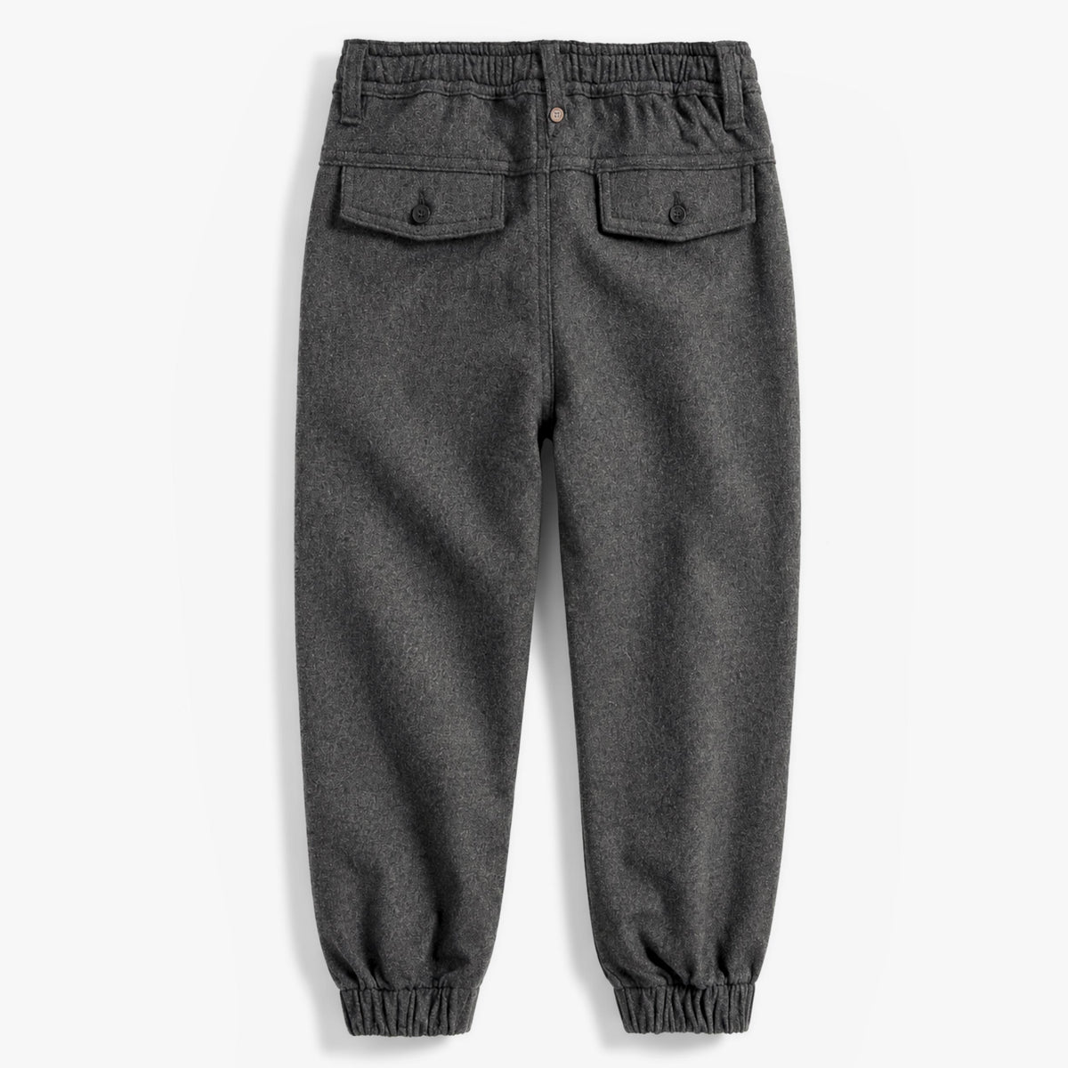 Pantalon gris en flanelle de laine, enfant