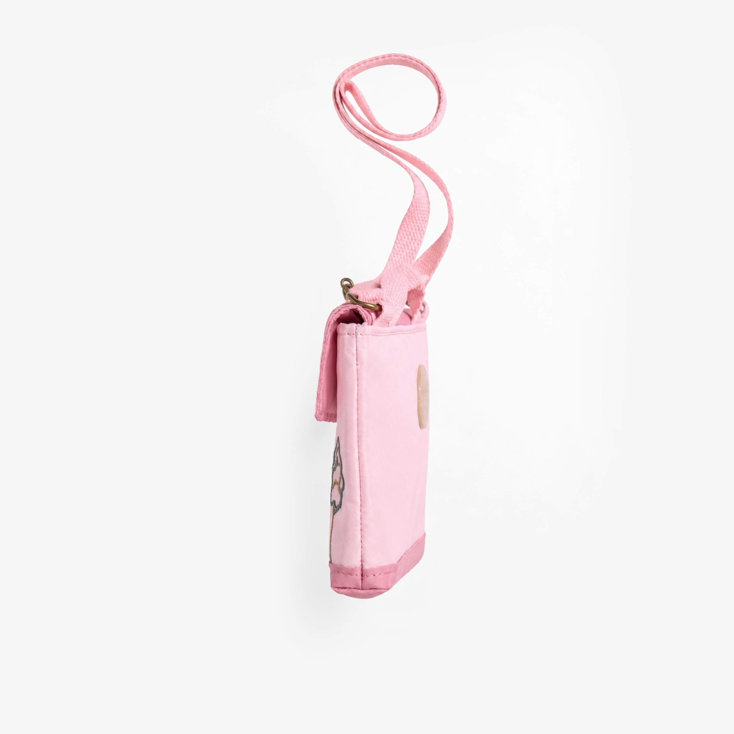 Pink nylon wallet bag, child