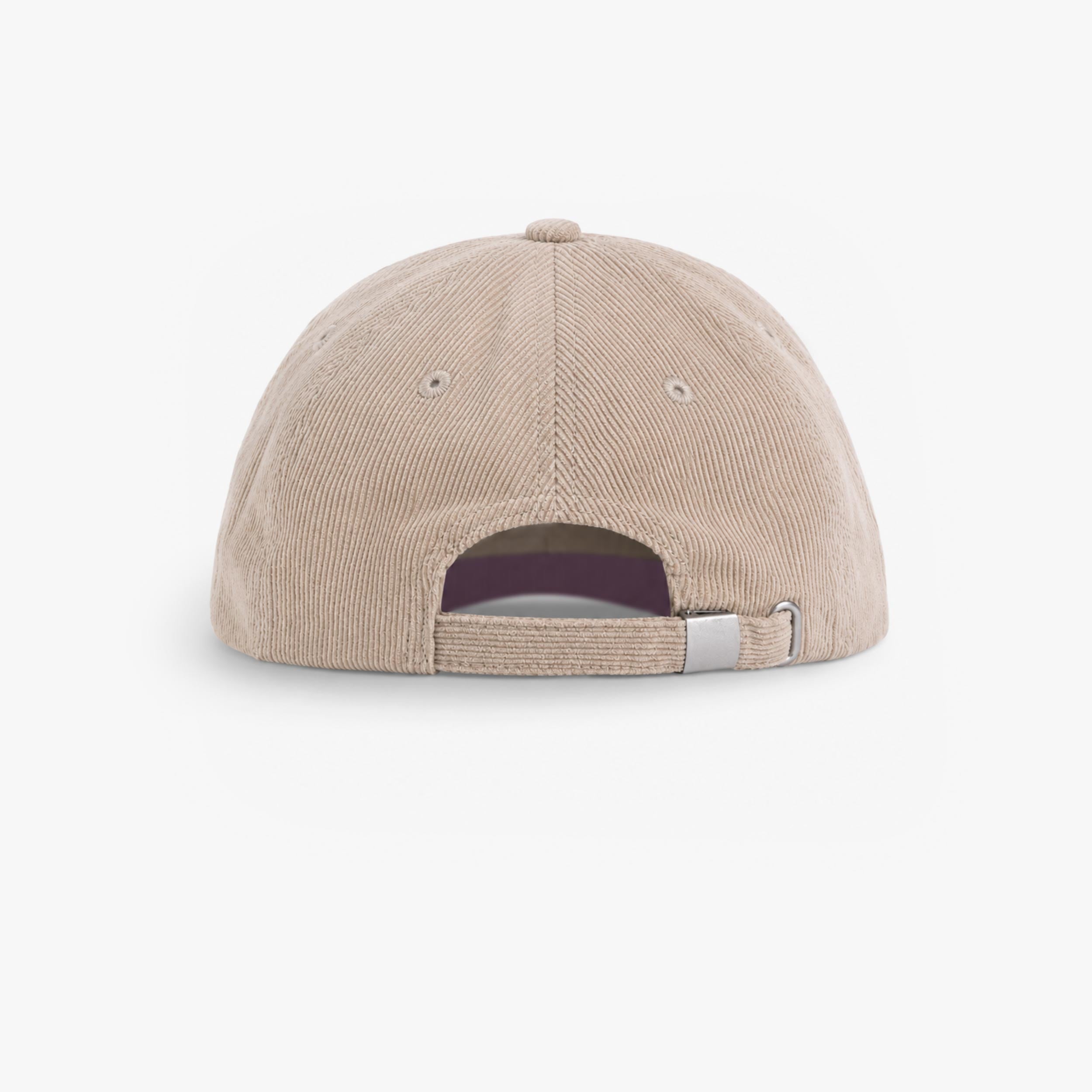 Pink and beige corduroy cap, child