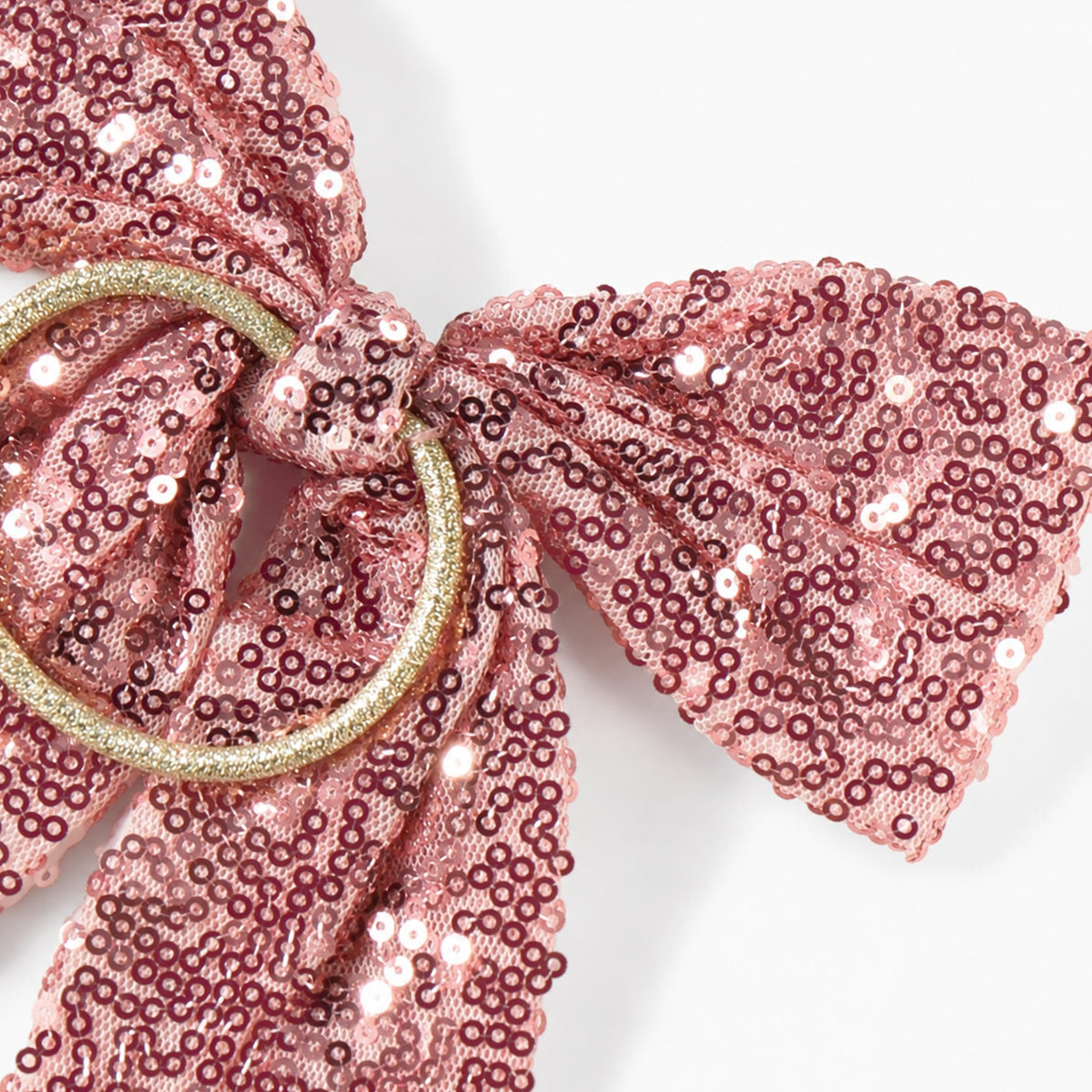 Pink glitter hair bow, child