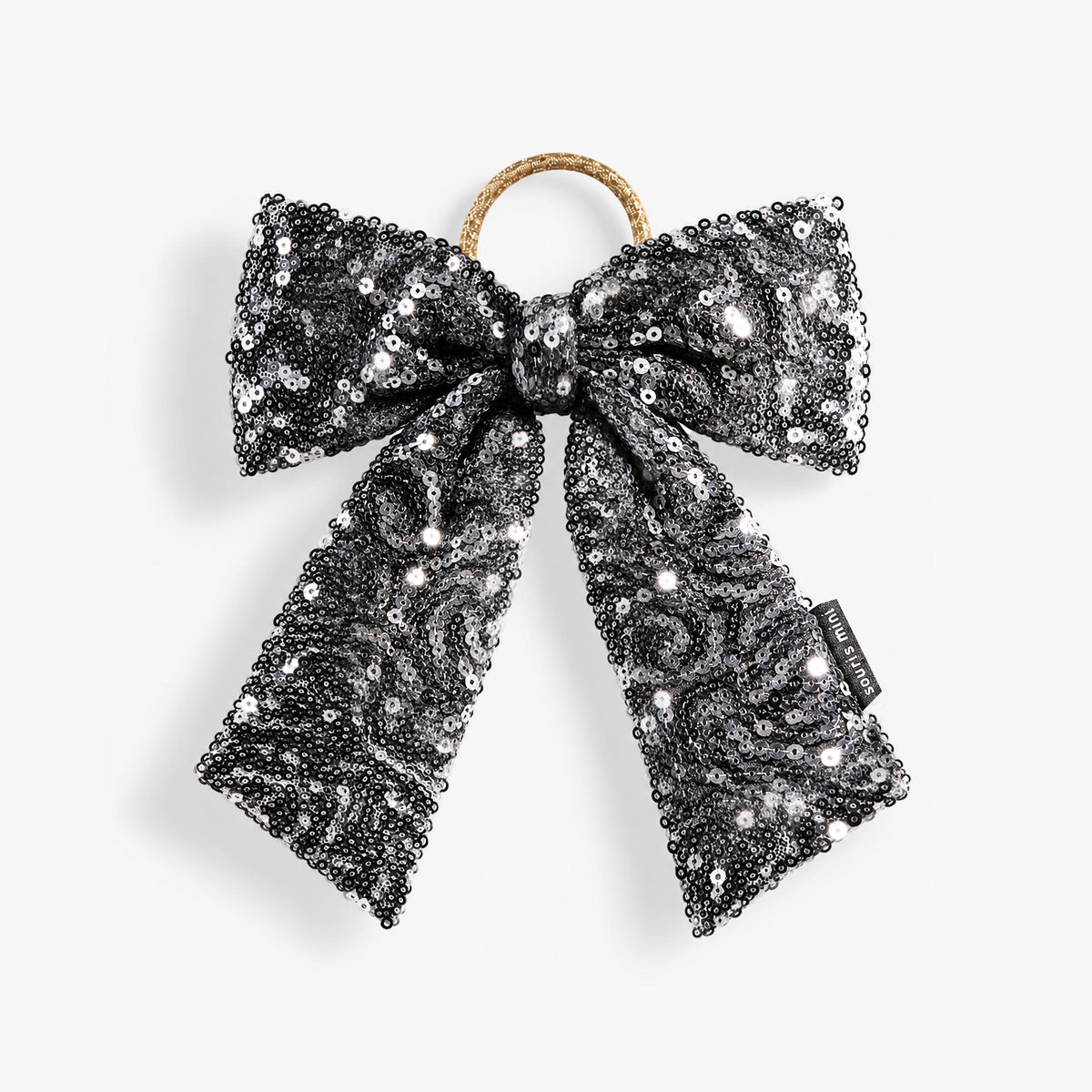 Boucle à cheveux à paillettes argent, enfant
