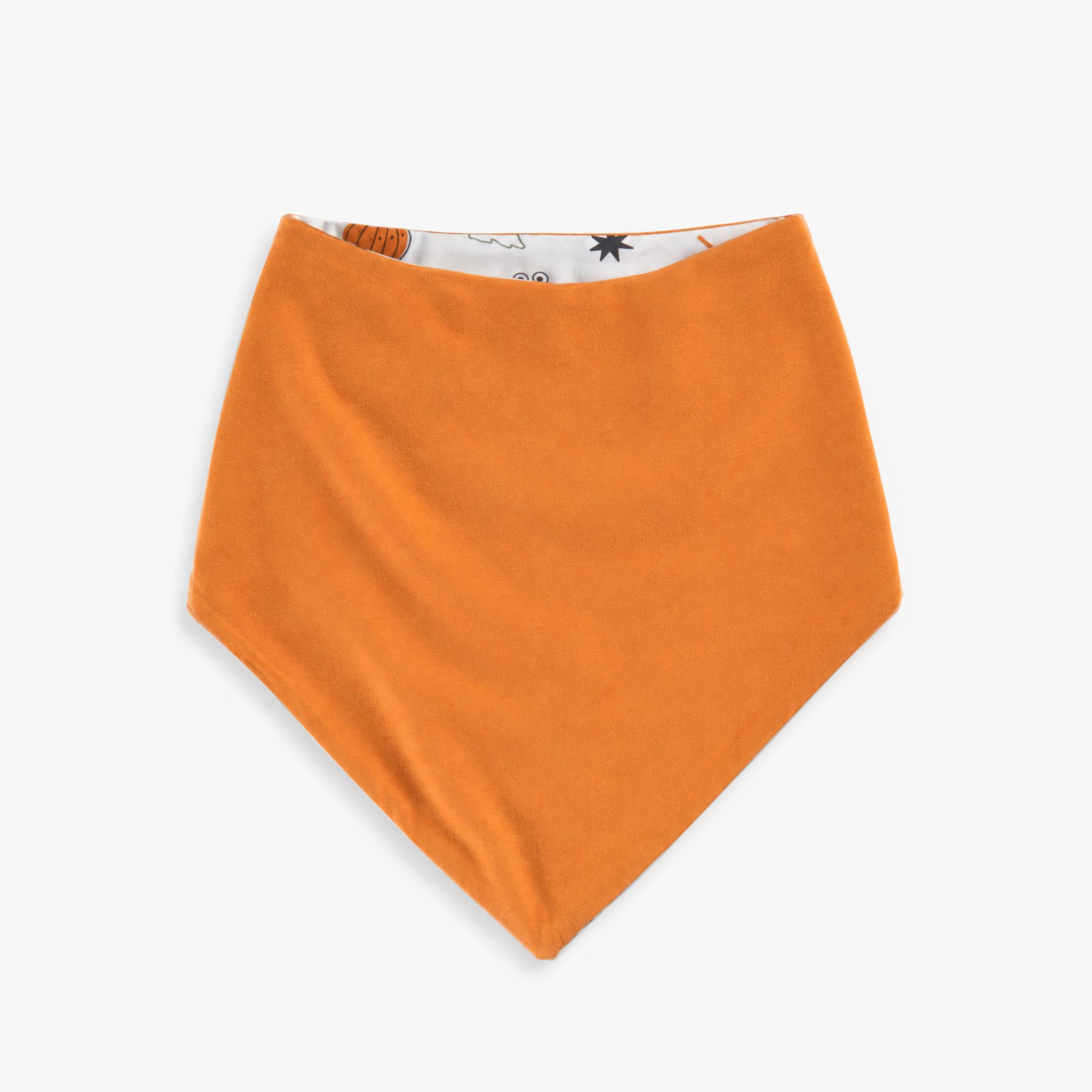 Foulard réversible orange à imprimé d’Halloween pour chien
