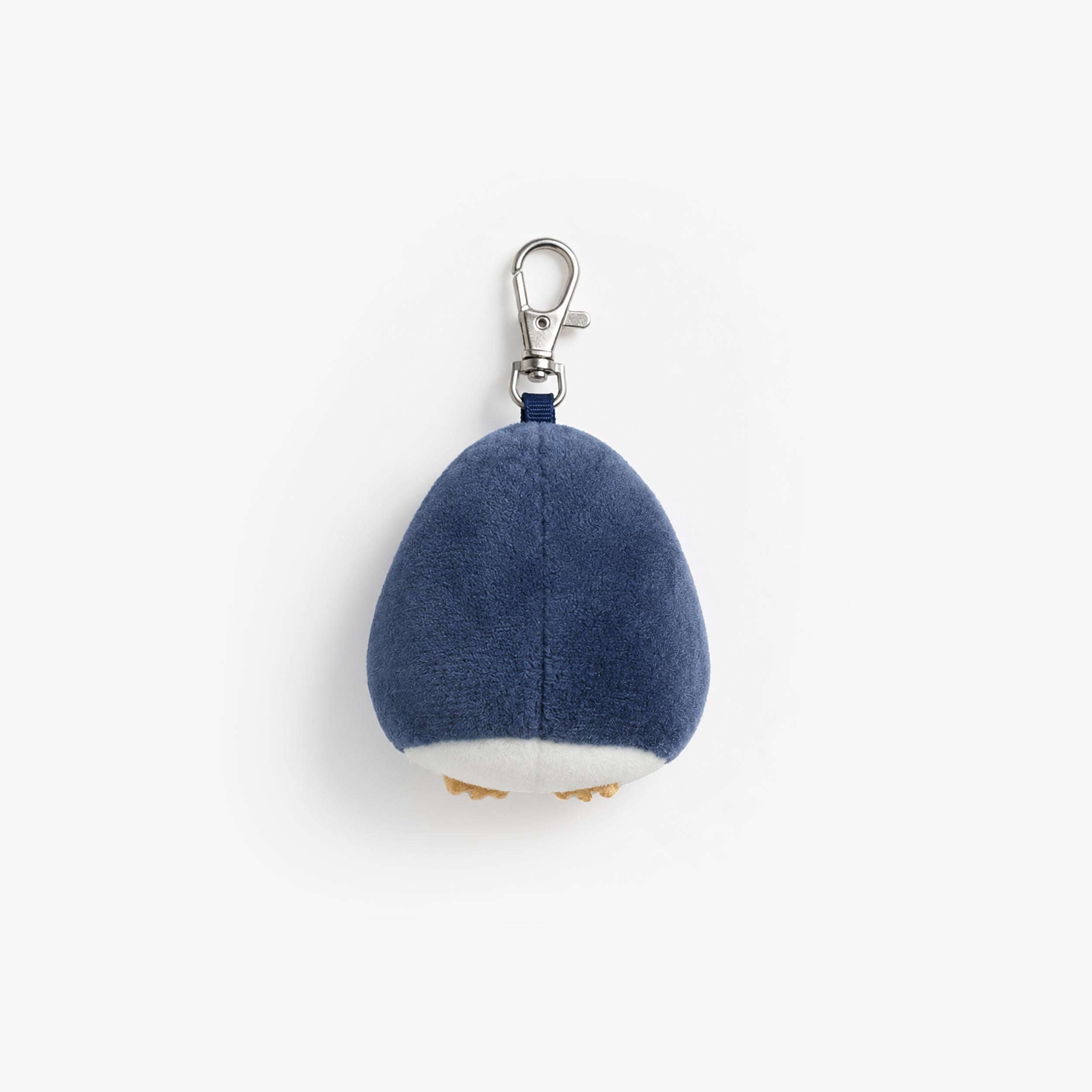 Breloque pingouin bleue en velours, enfant