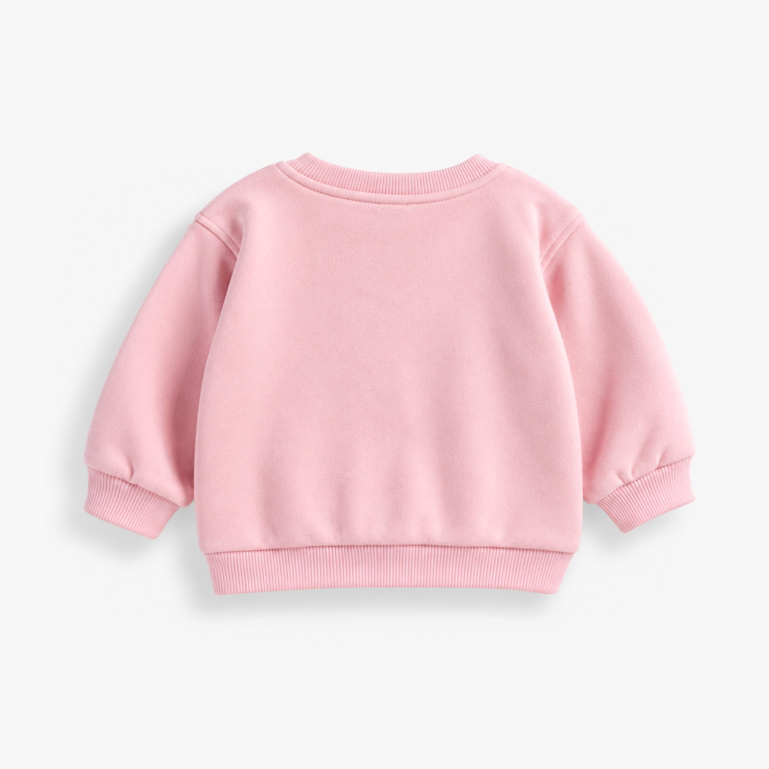 Pink sweatshirt with bunny illustration, baby