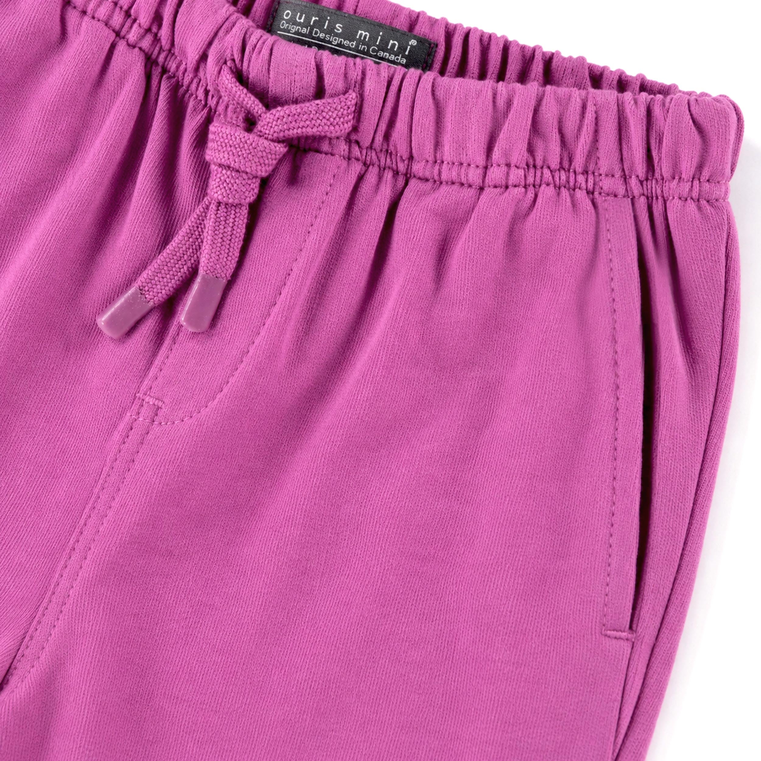 Purple french terry pants, baby