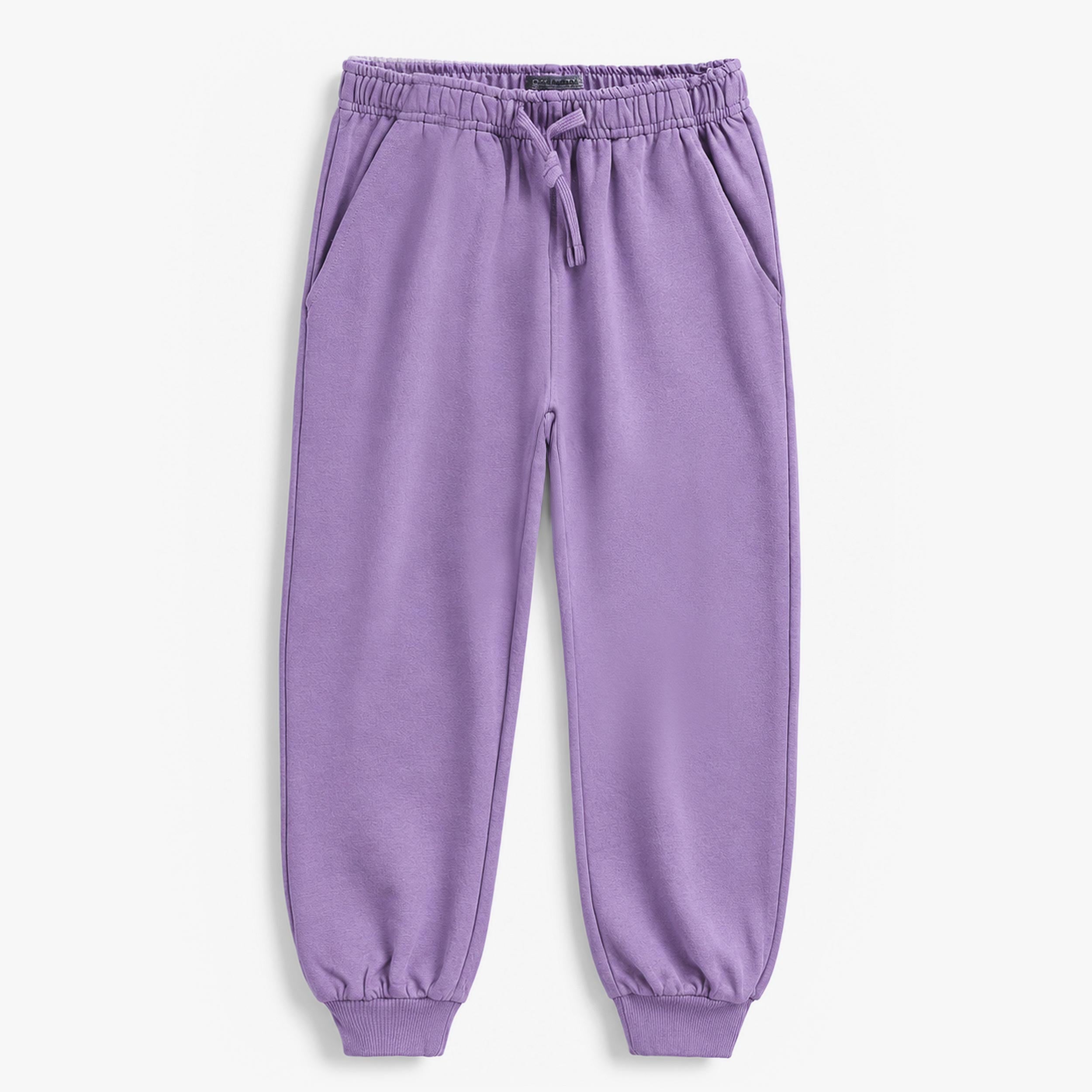 Pantalon mauve en coton français, enfant
