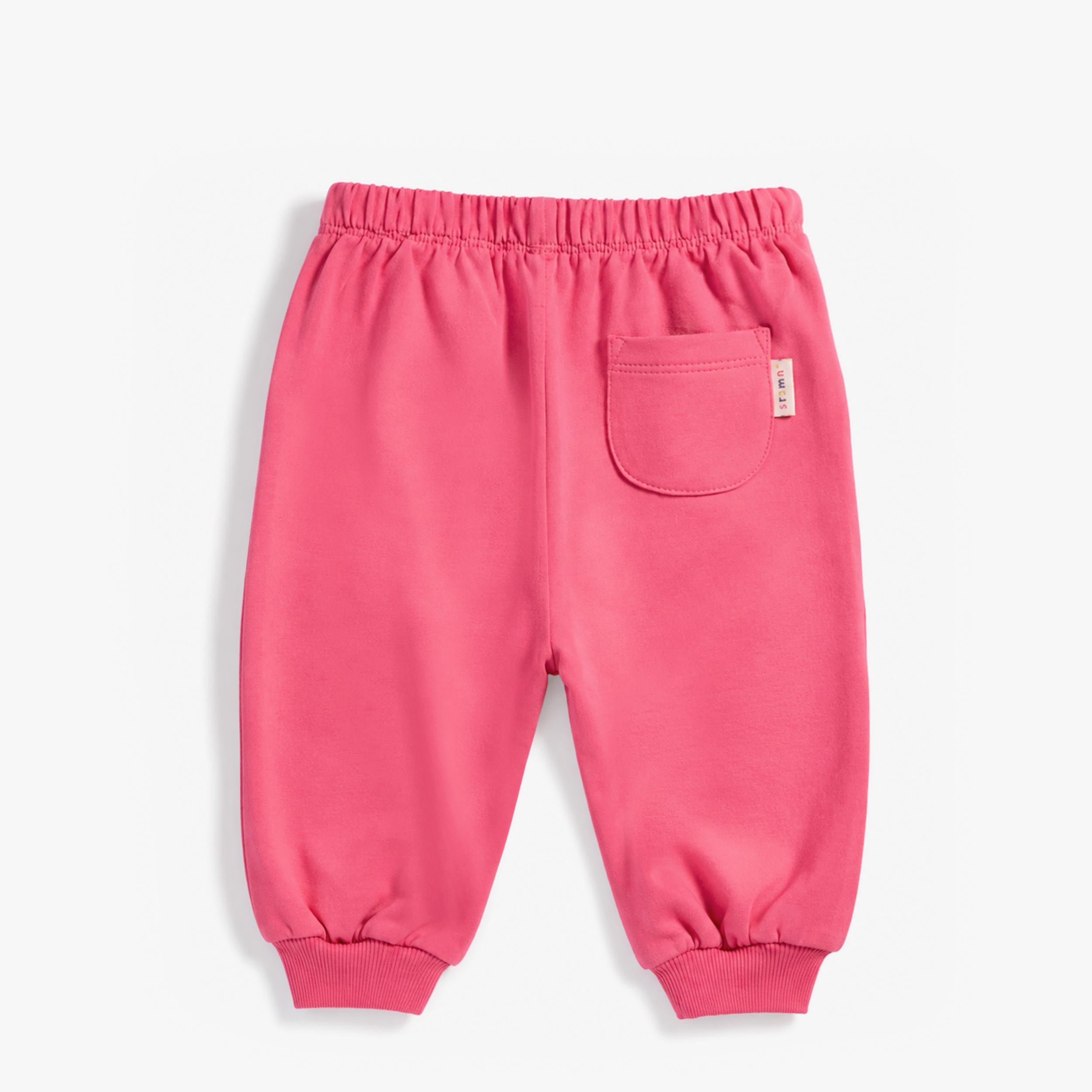 Pink french terry pants, baby