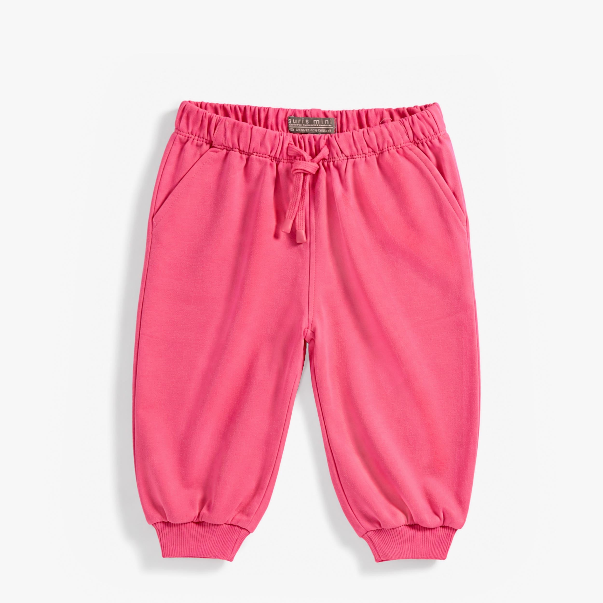 Pink french terry pants, baby