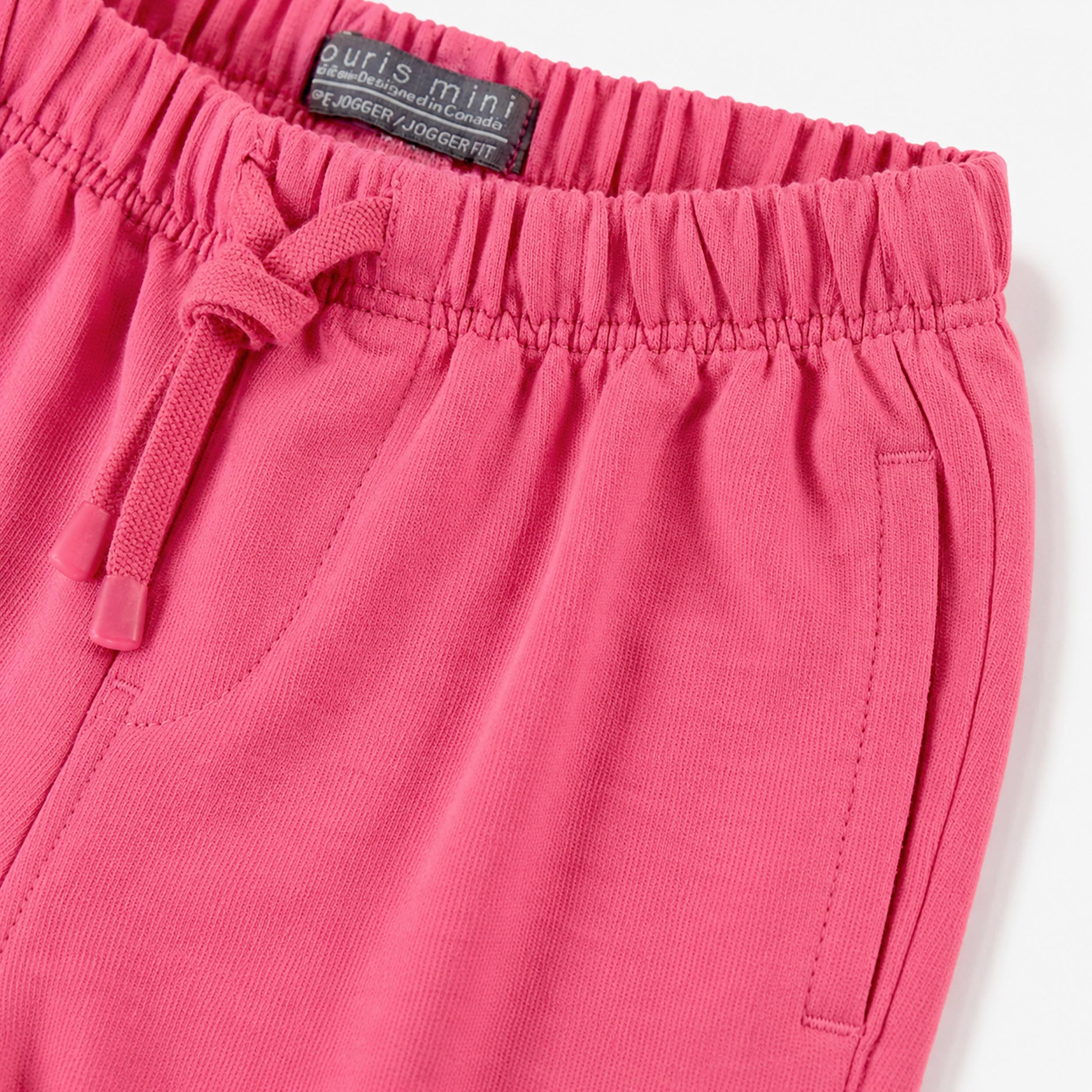 Pink french terry pants, baby