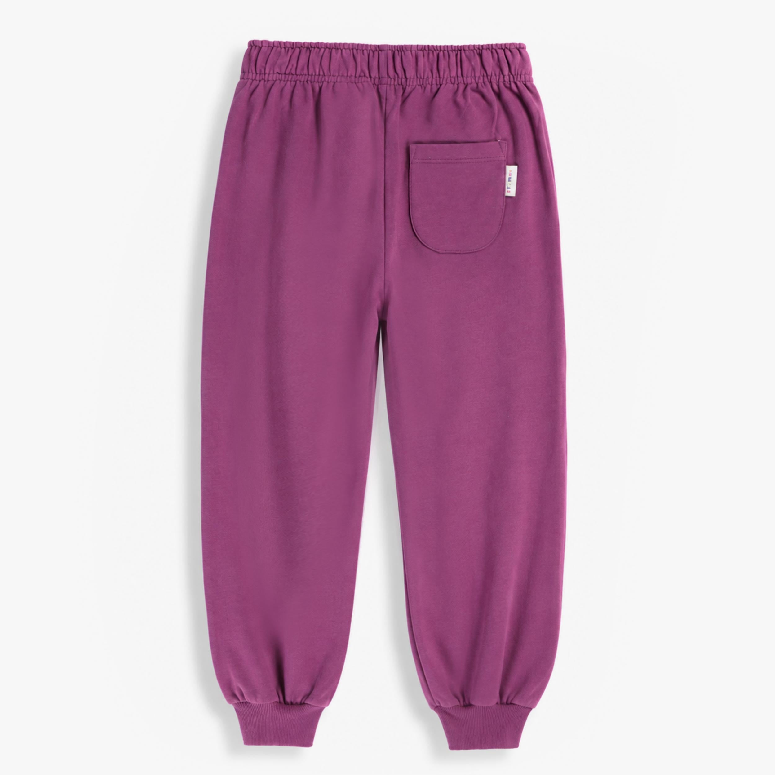Pantalon mauve foncé en coton français, enfant