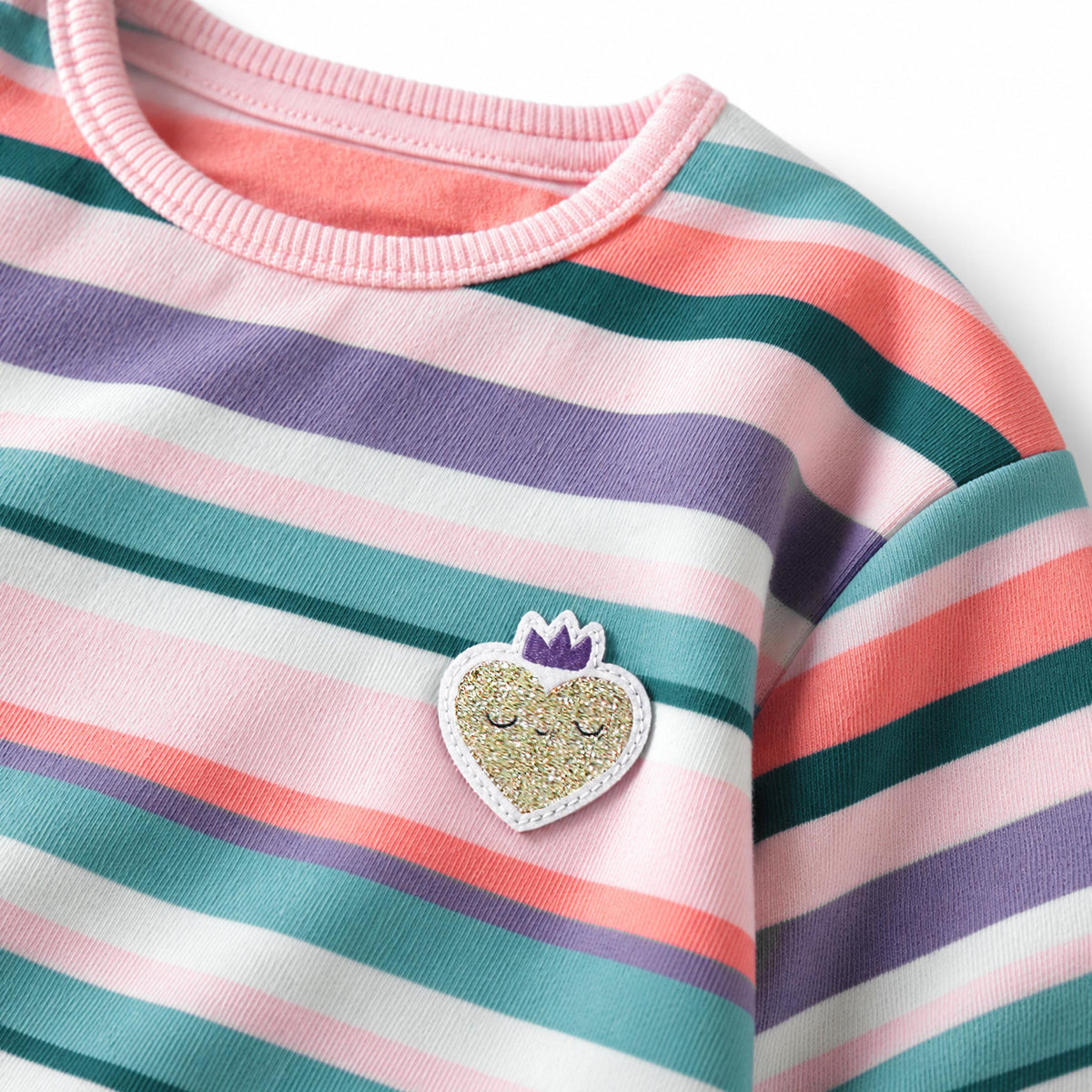 Multicoloured striped long-sleeve t-shirt, baby