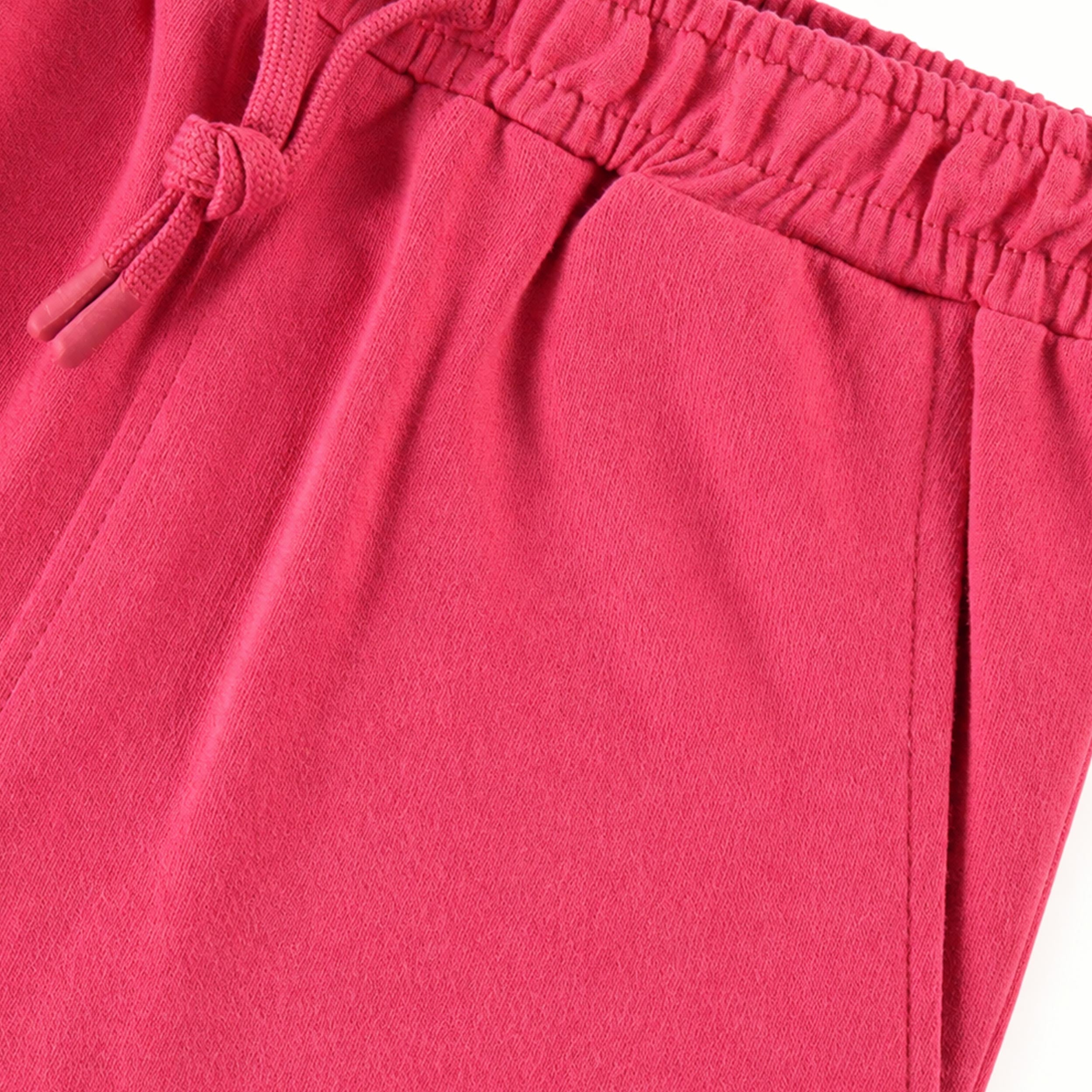 Pantalon rose foncé en coton français, enfant