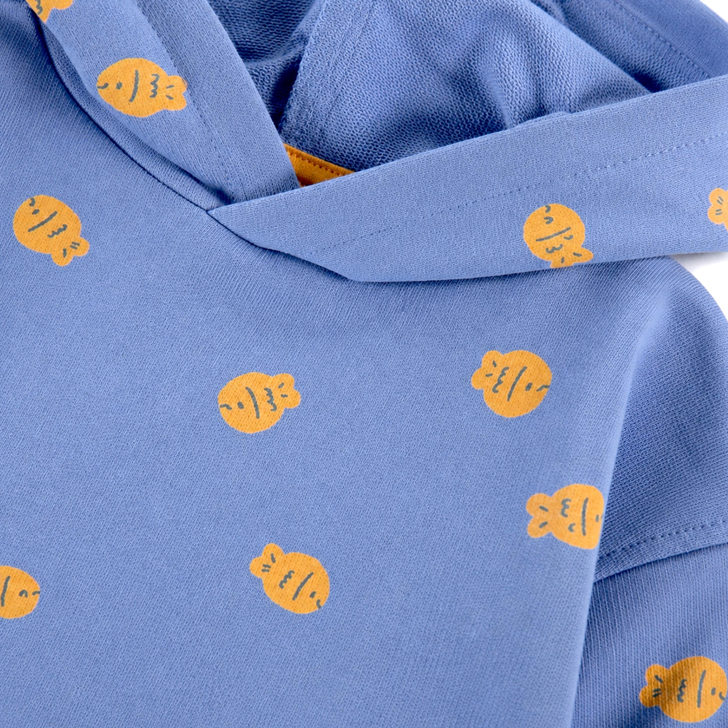 Blue hoodie with print, baby