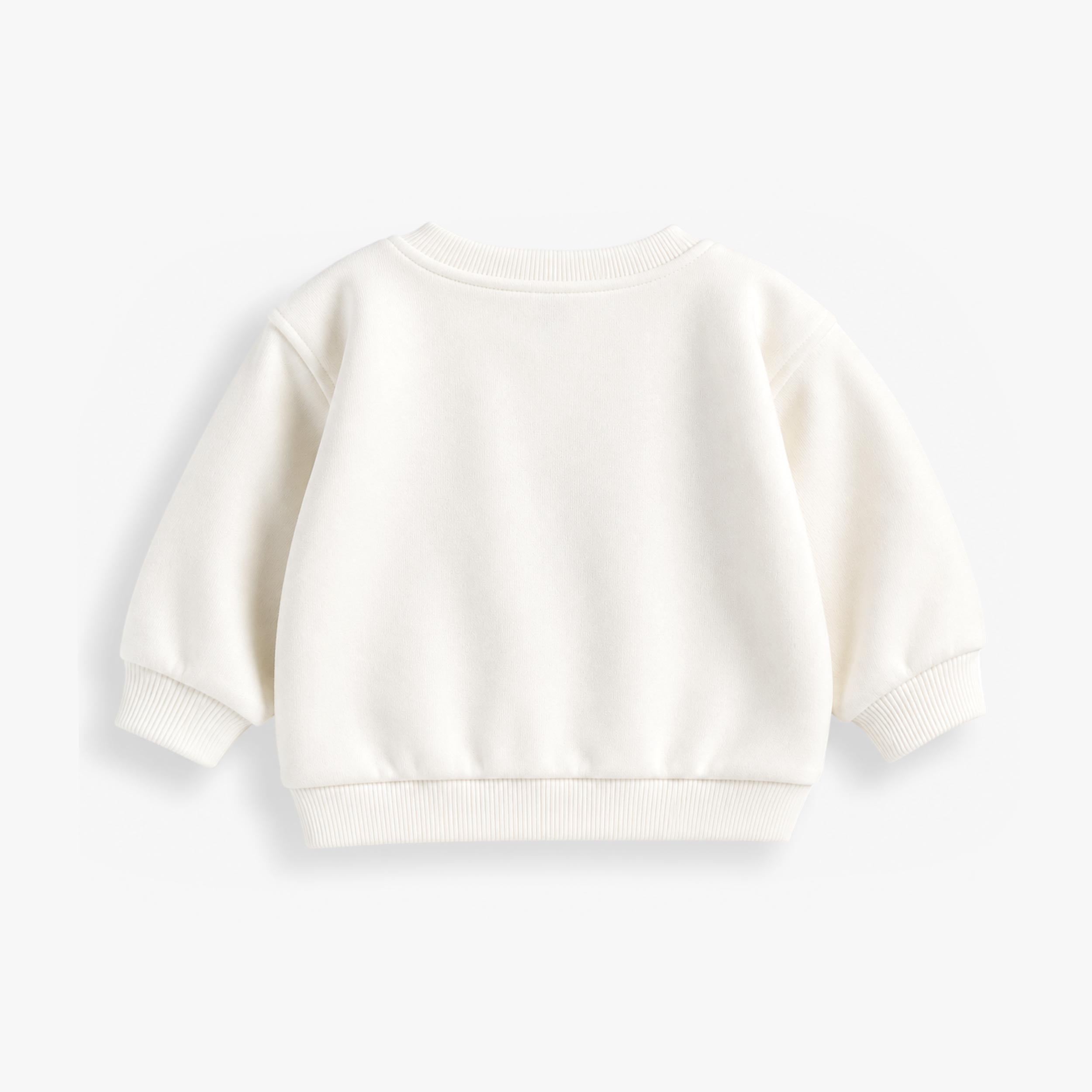 Cream sweatshirt with bear illustration, baby