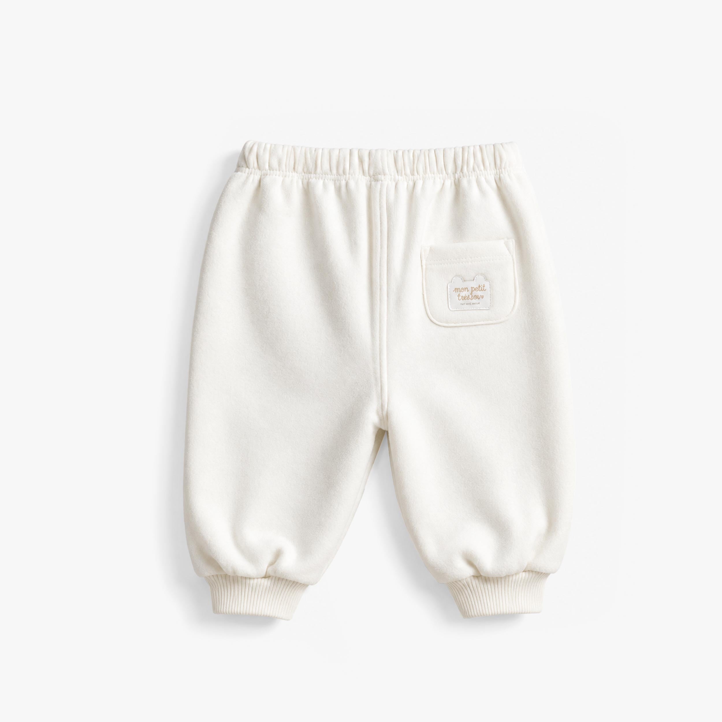 Cream fleece pants, baby