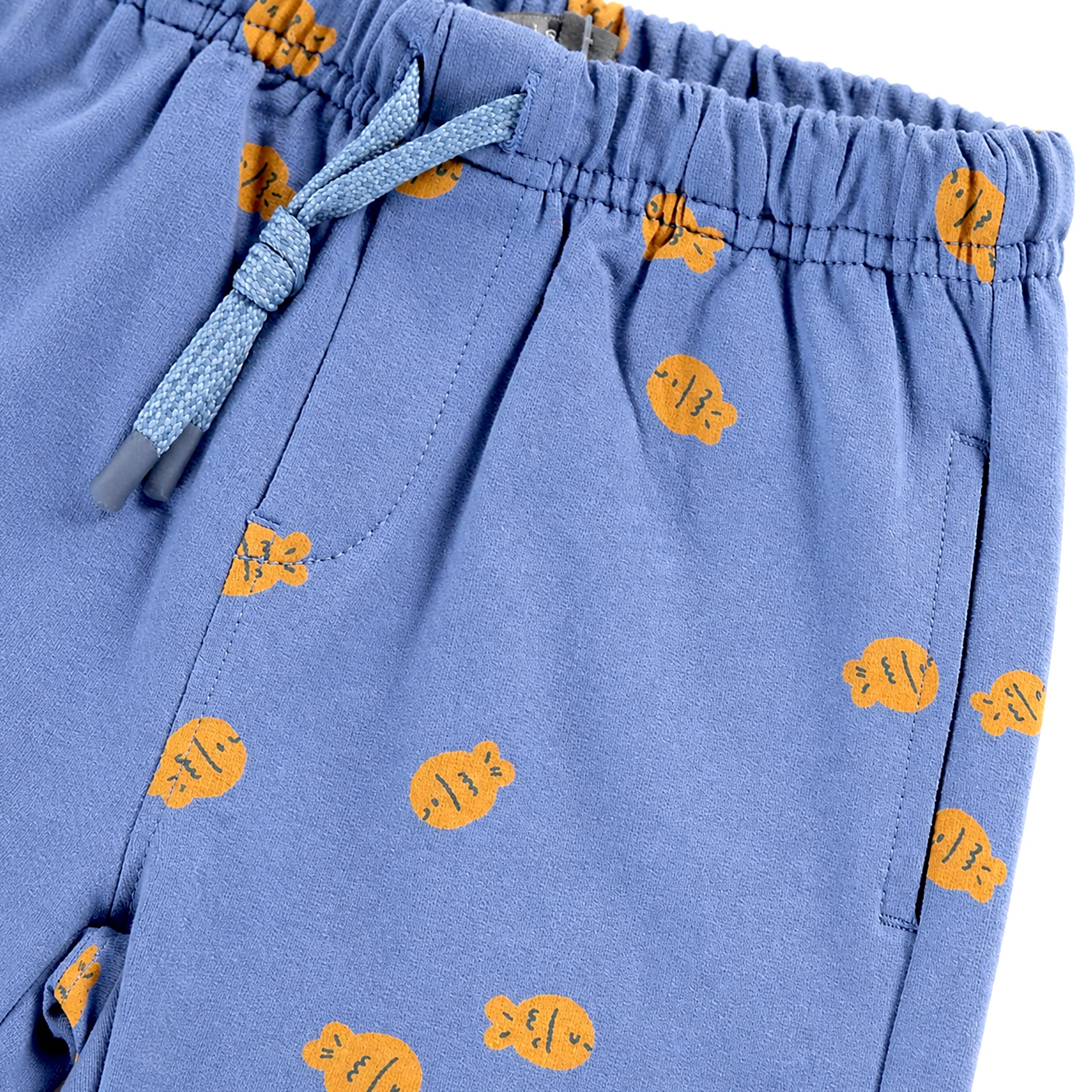 Blue pants with print, baby