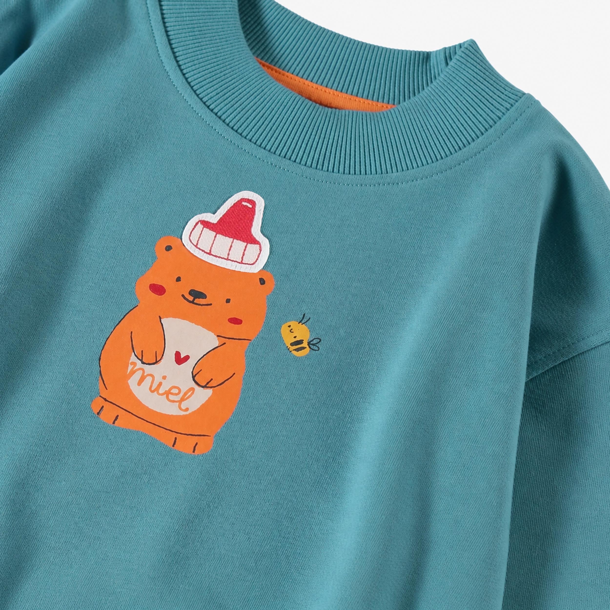 Blue sweatshirt with illustration, baby