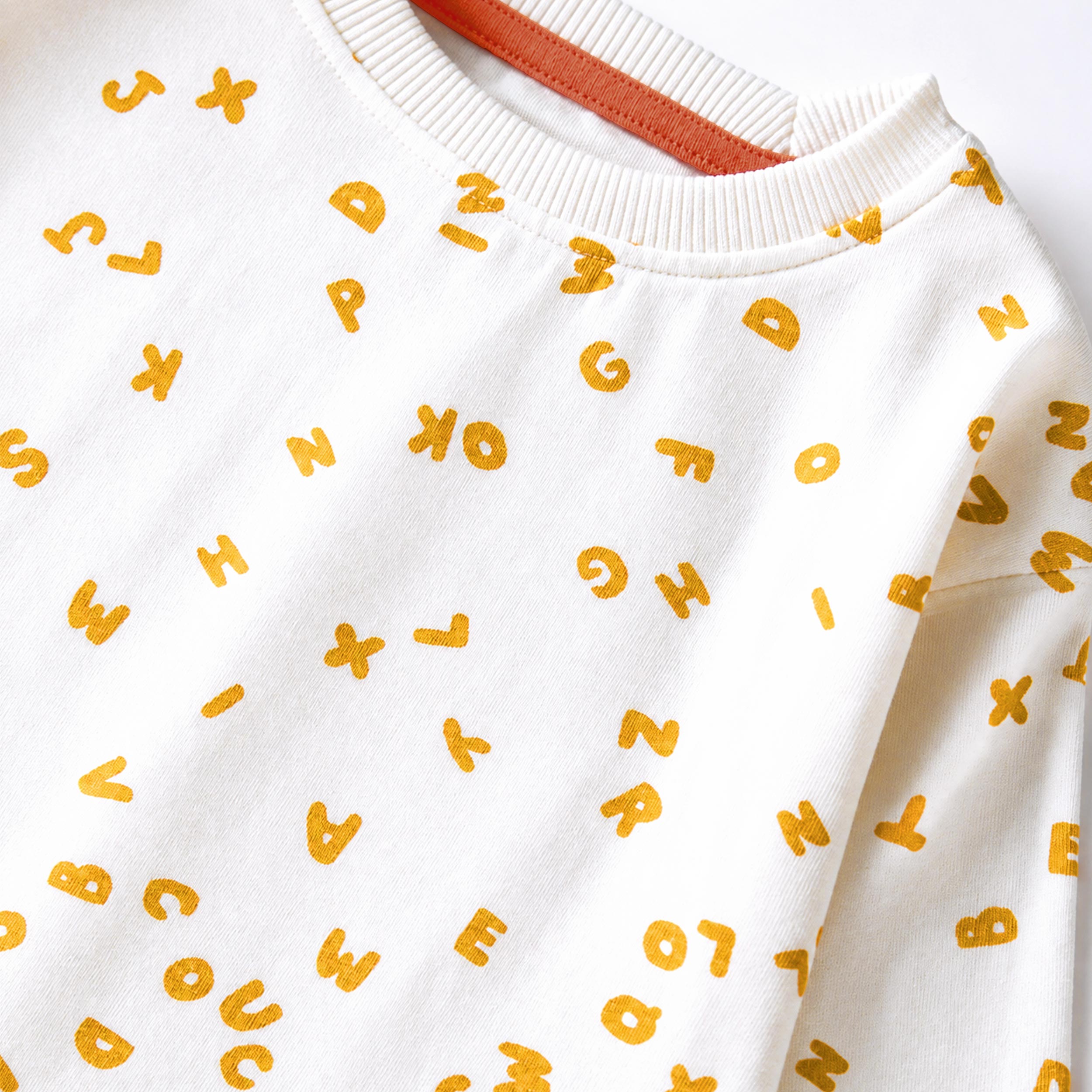 T-shirt crème à imprimé de lettres, bébé