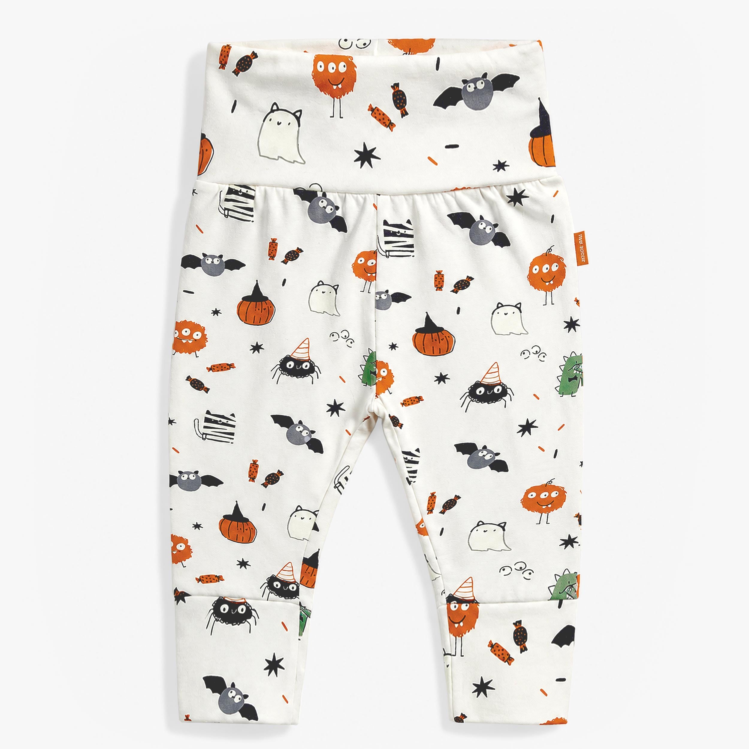 Pantalon évolutif crème à imprimé d’Halloween, bébé