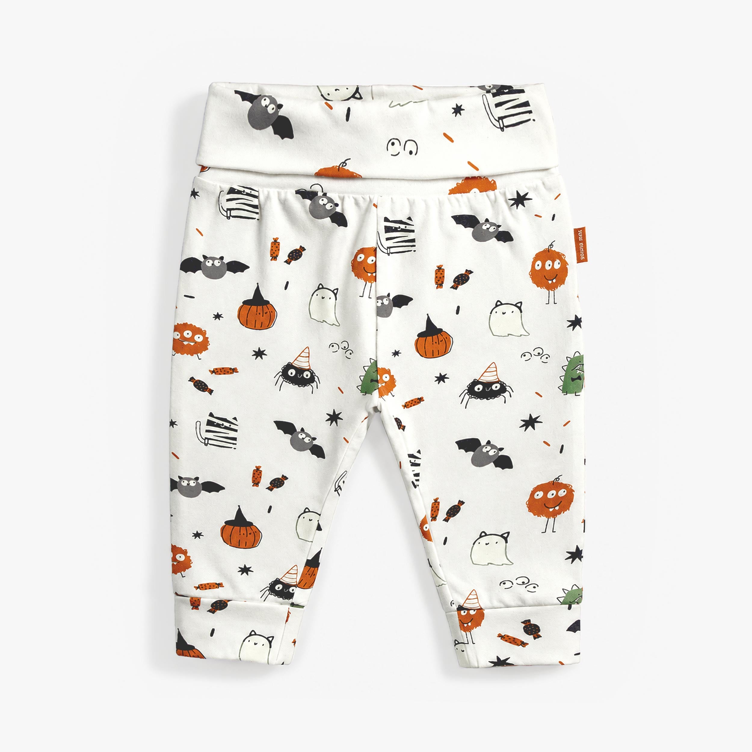 Pantalon évolutif crème à imprimé d’Halloween, bébé