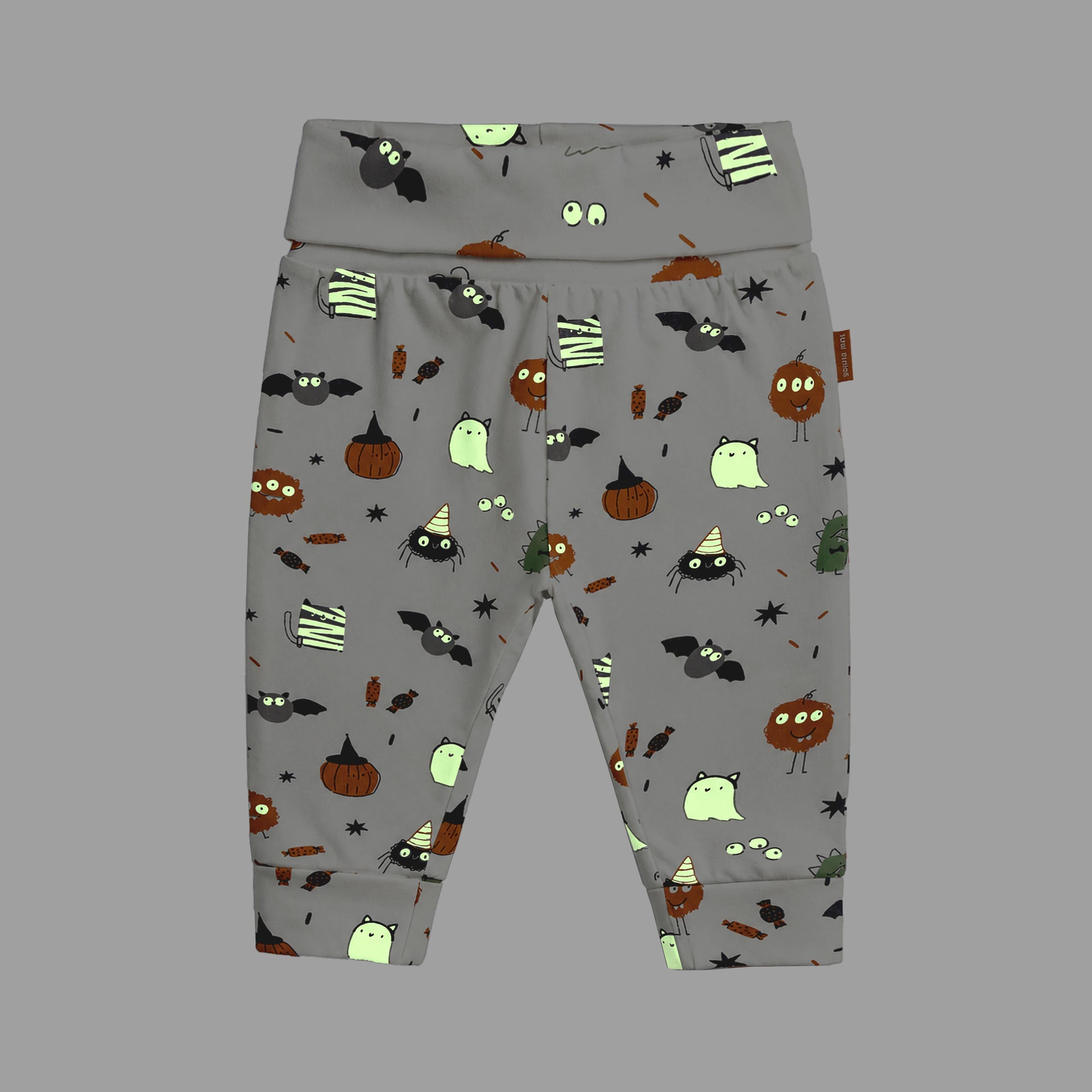 Pantalon évolutif crème à imprimé d’Halloween, bébé