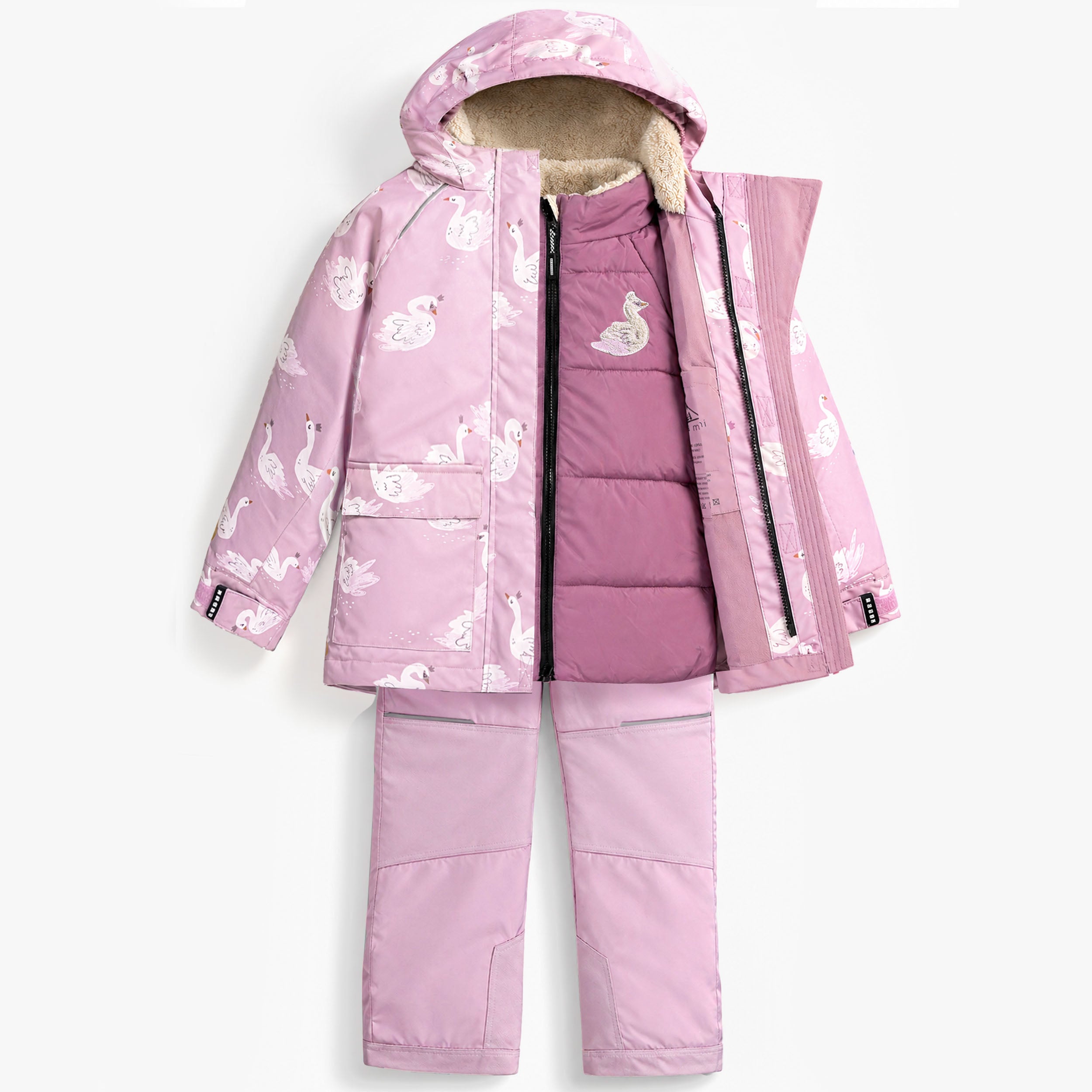 Pink Print 3-in-1 Snowsuit, child