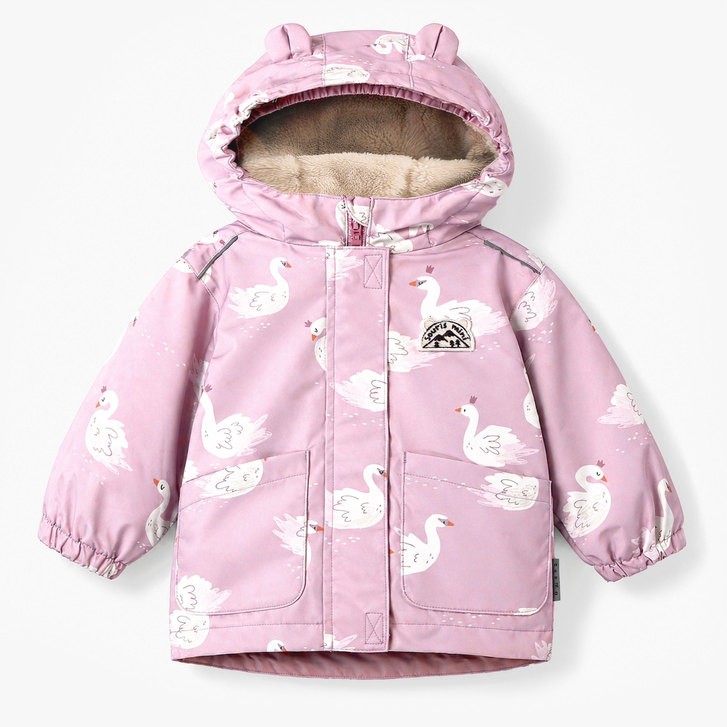 Pink Printed 3-in-1 snowsuit, baby