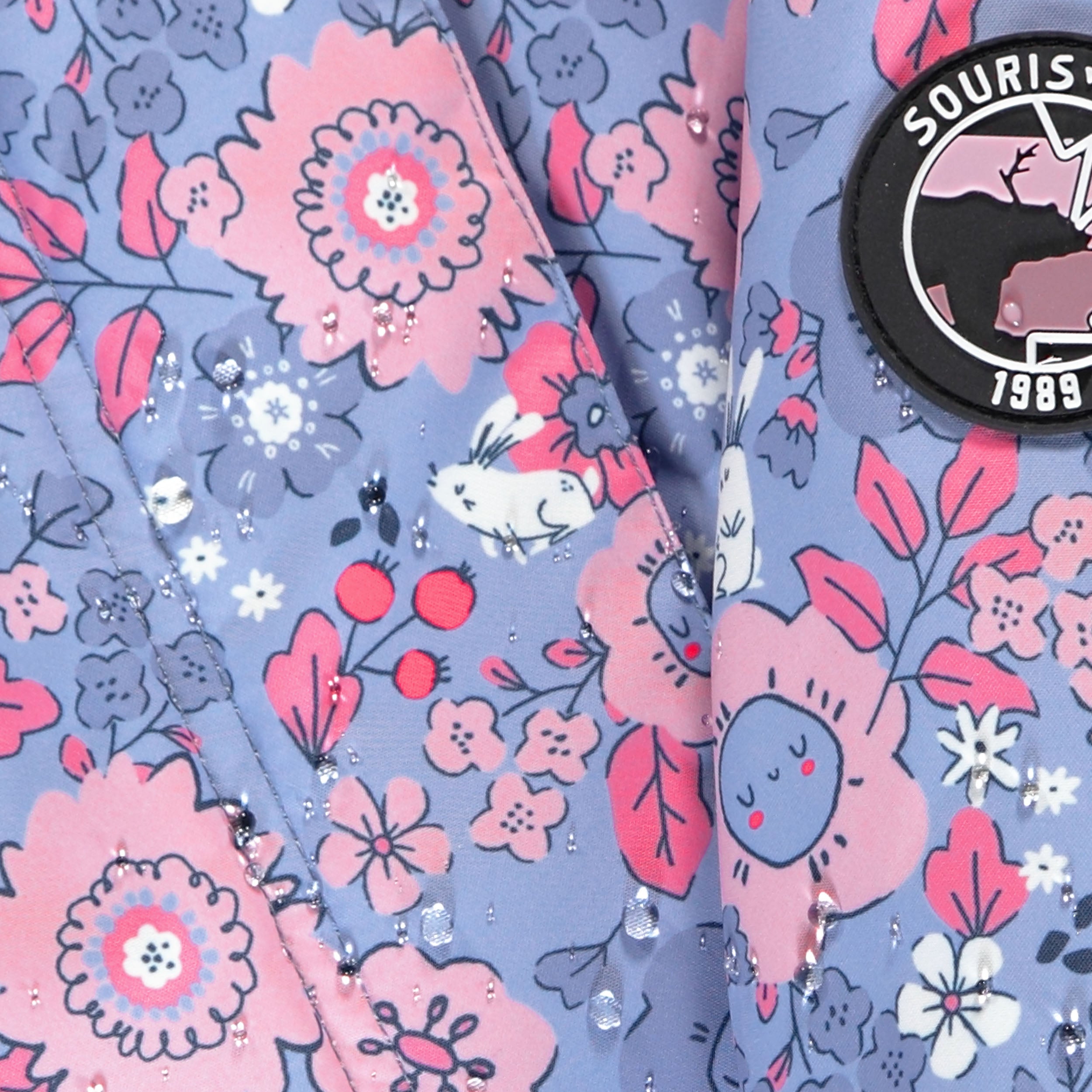 Purple Floral Two-Piece Snowsuit, child