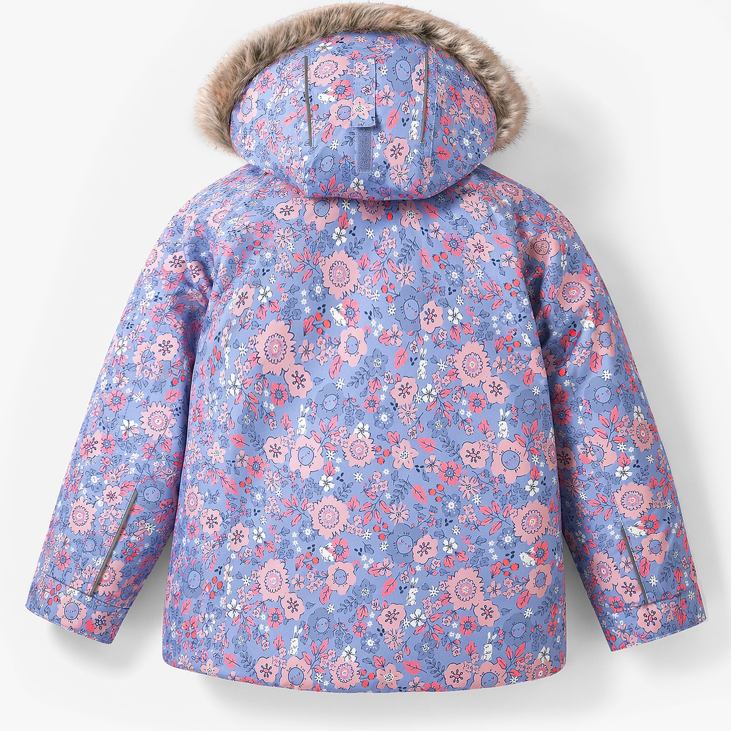 Purple Floral Two-Piece Snowsuit, child