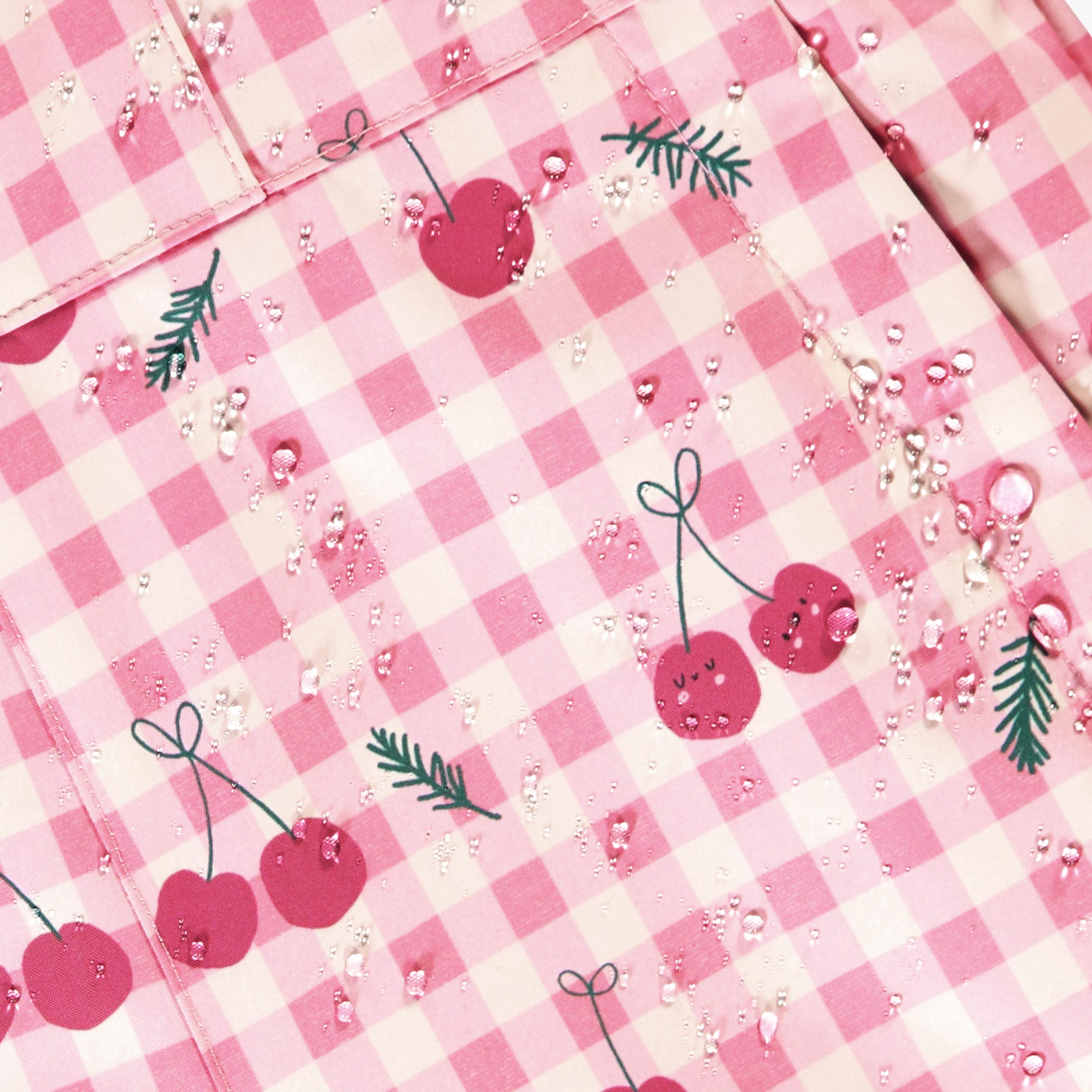 Pink Gingham One-Piece Snowsuit with Print, baby