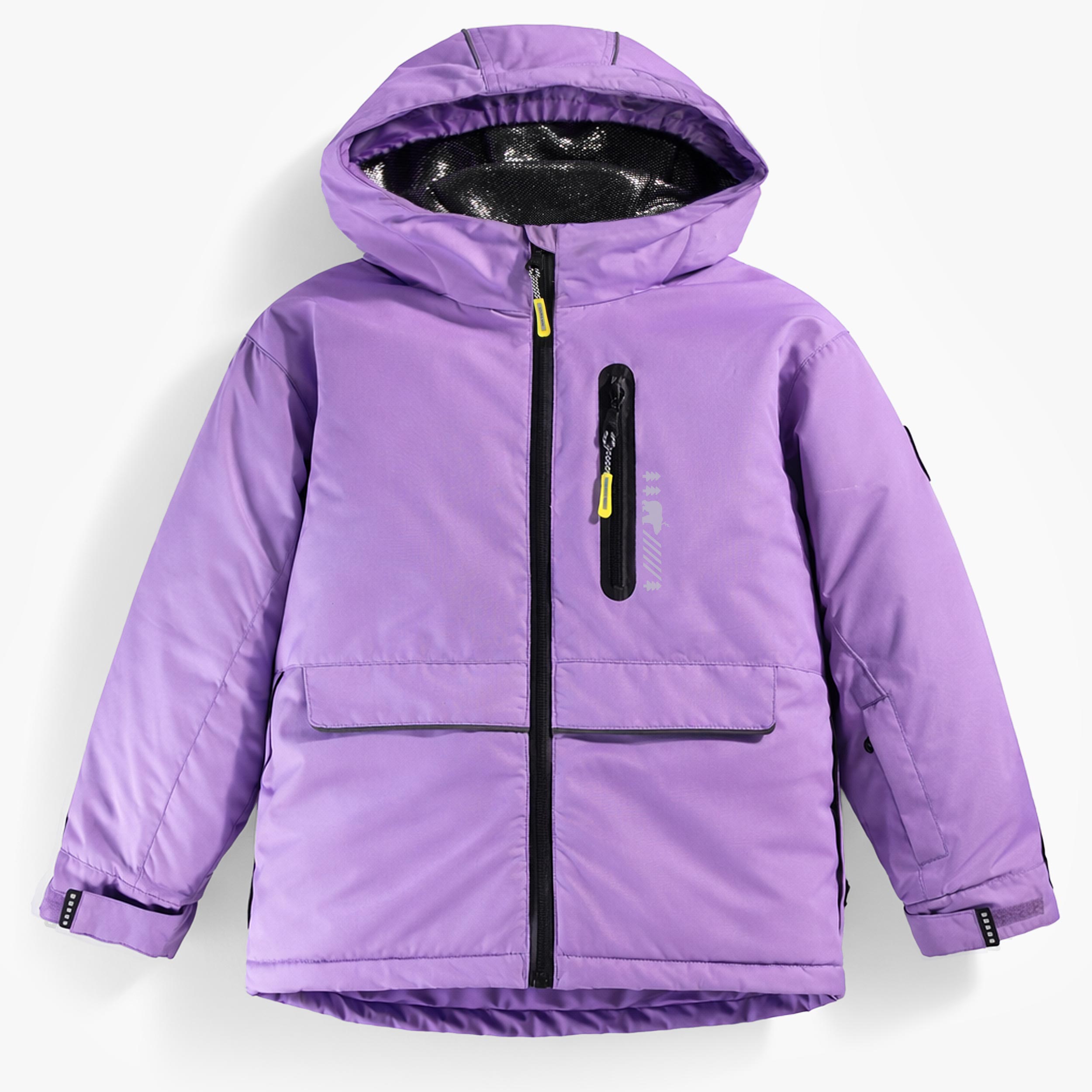 Habit de neige deux pièces PERFO+ mauve et noir, enfant