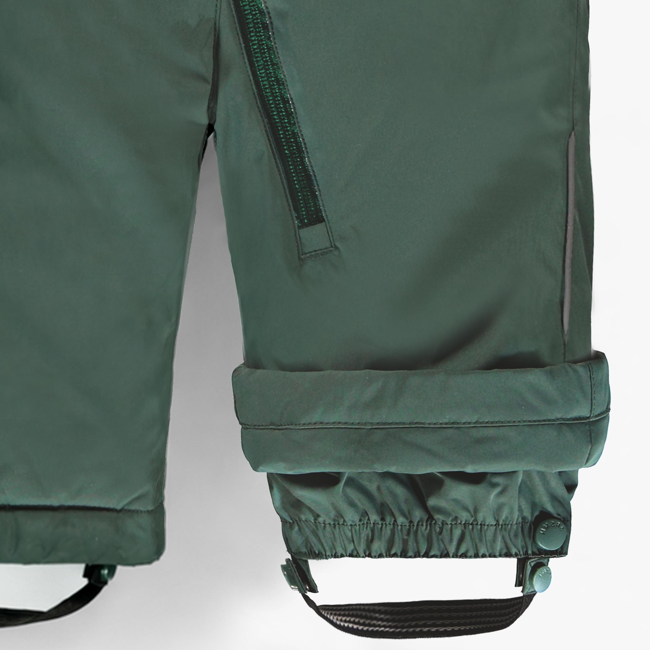Habit de neige deux pièces beige et vert à imprimé, bébé