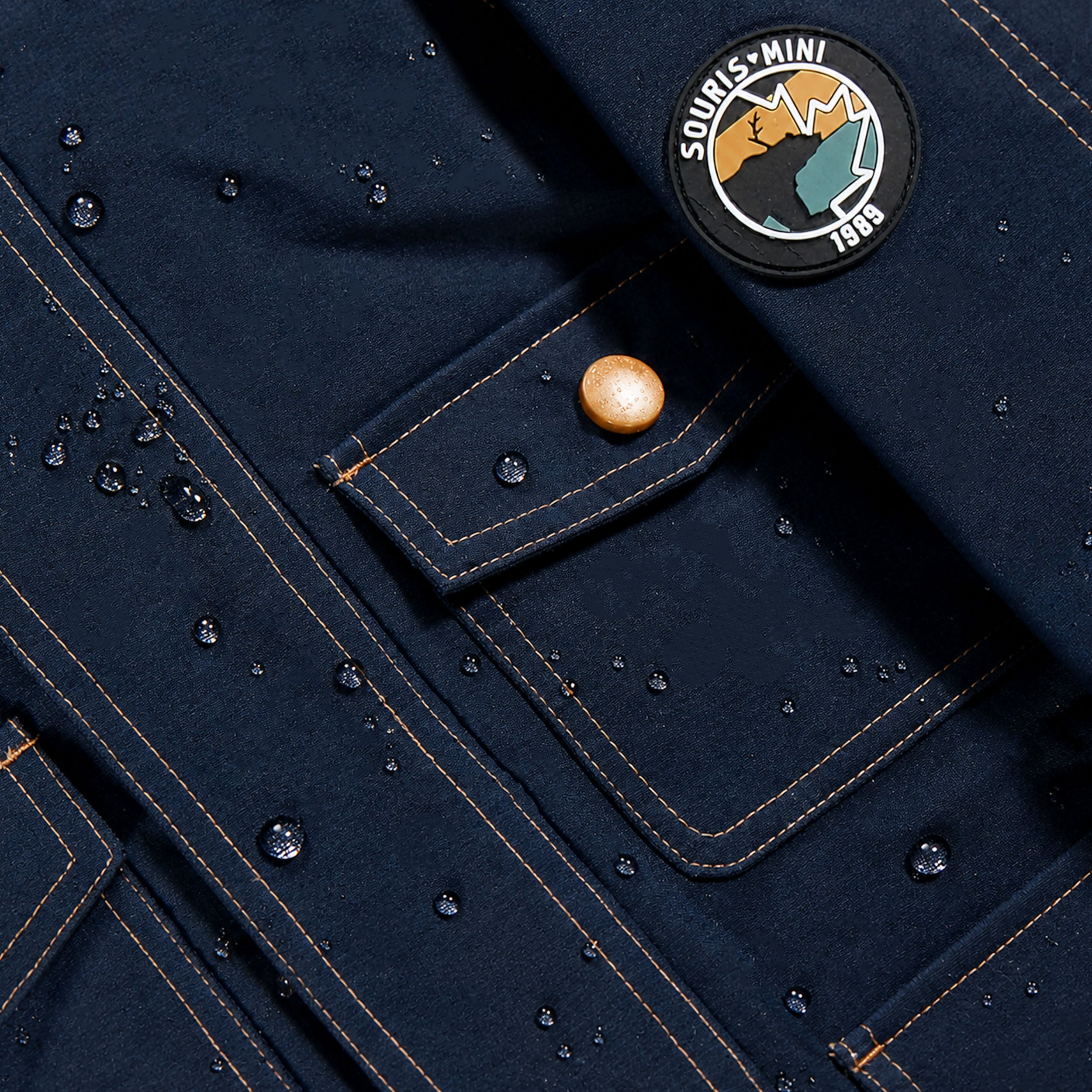 Denim Blue and Ochre 3-in-1 Snowsuit, child