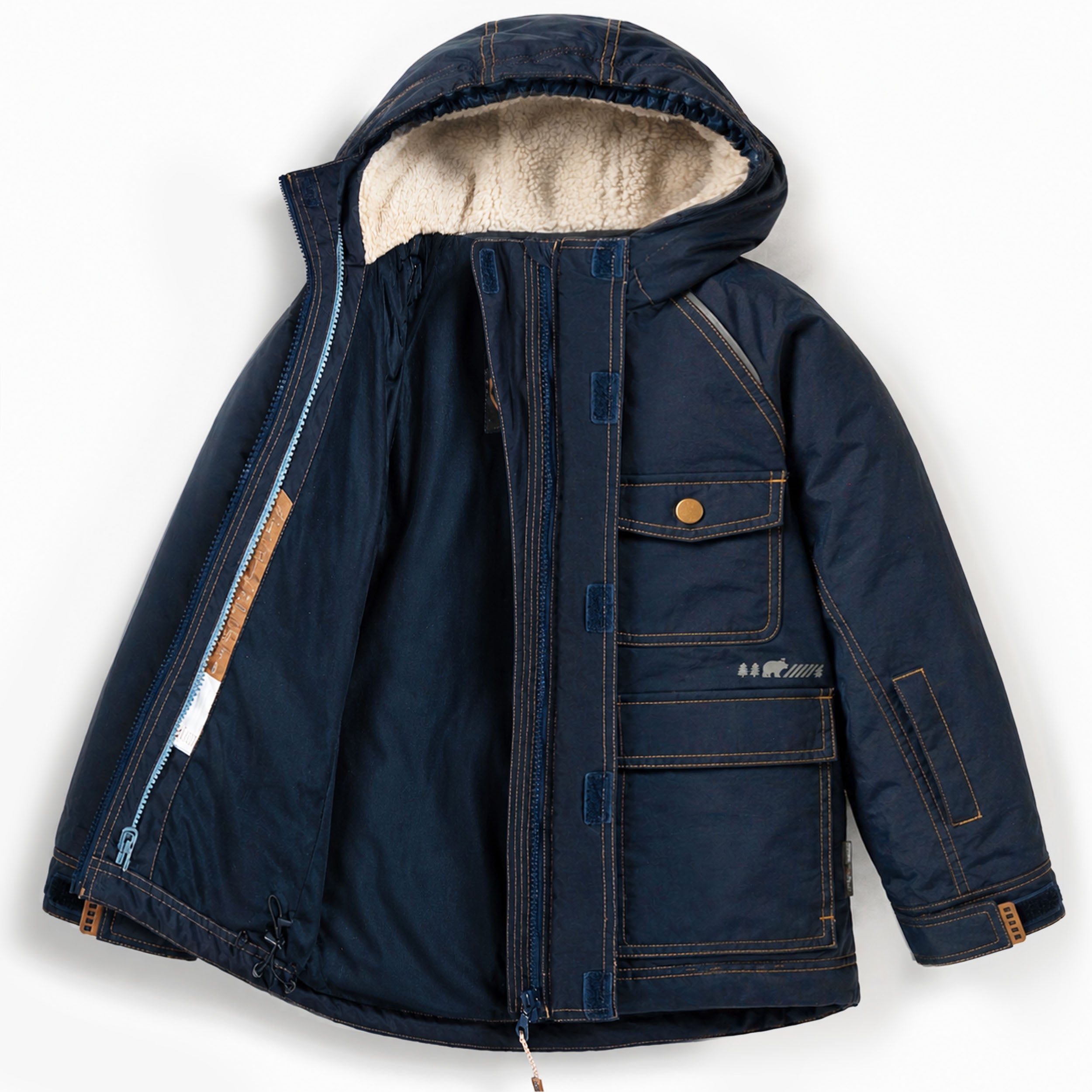Denim Blue and Ochre 3-in-1 Snowsuit, child