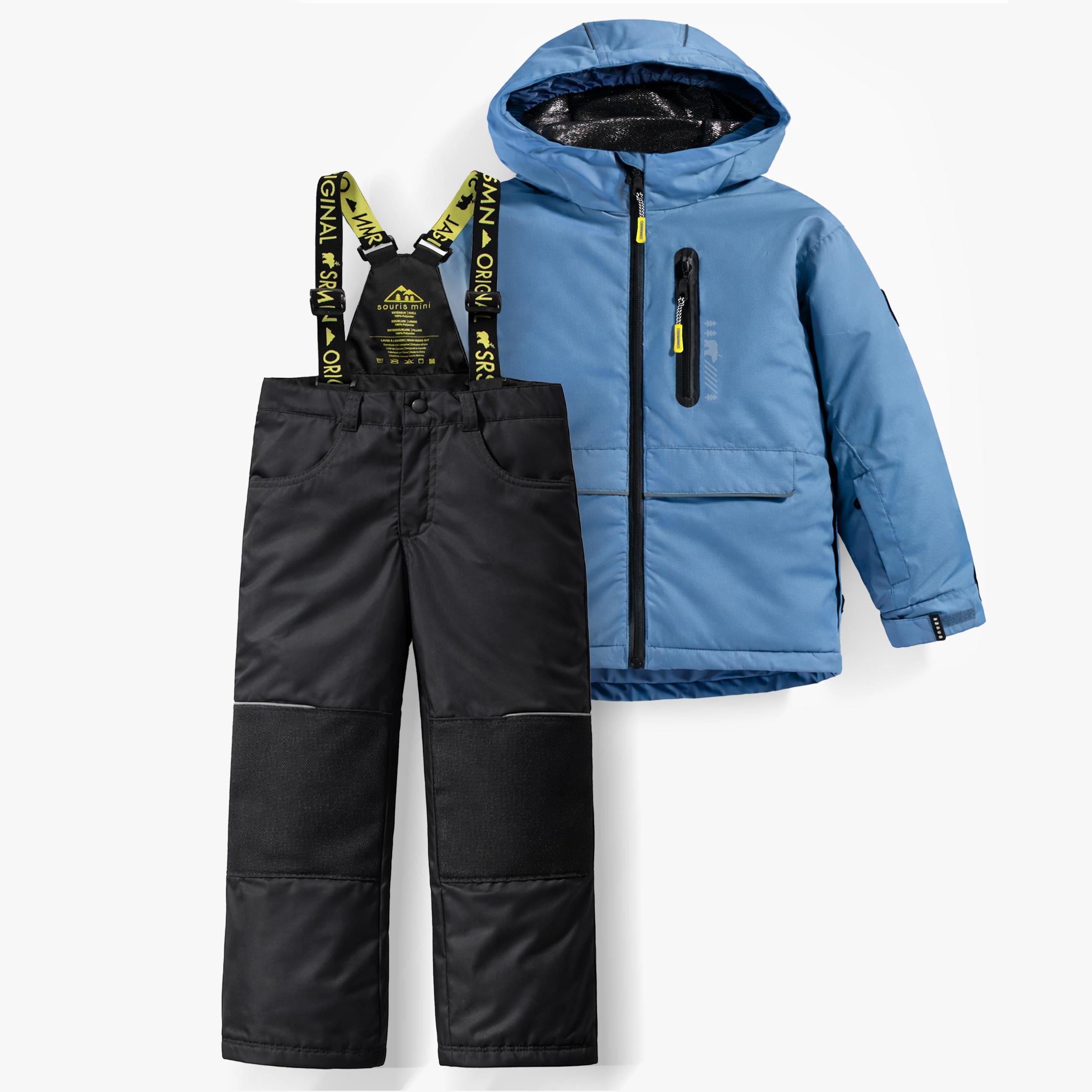 Habit de neige deux pièces PERFO+ bleu et noir, enfant