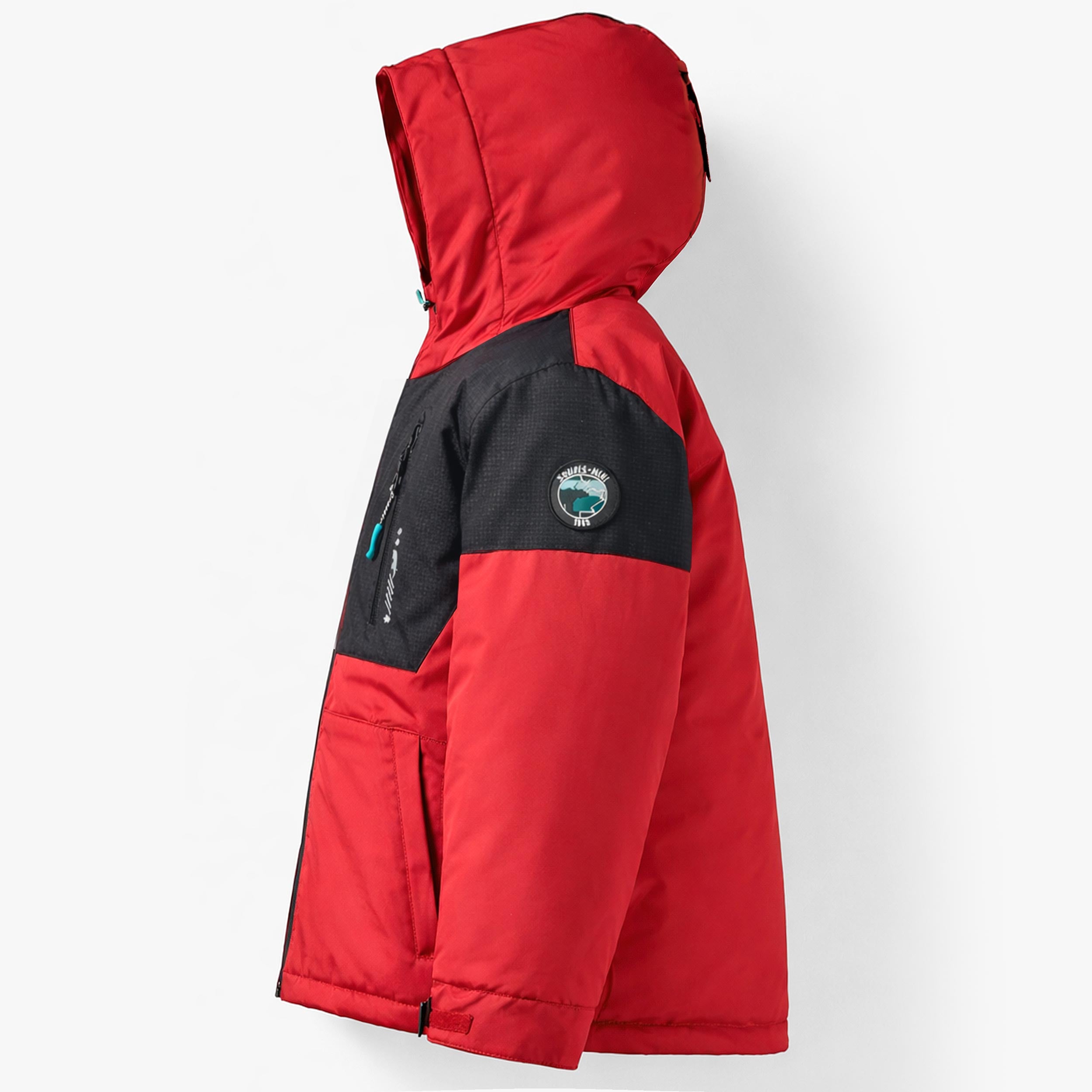 Habit de neige deux pièces PERFO+ rouge et noir, enfant