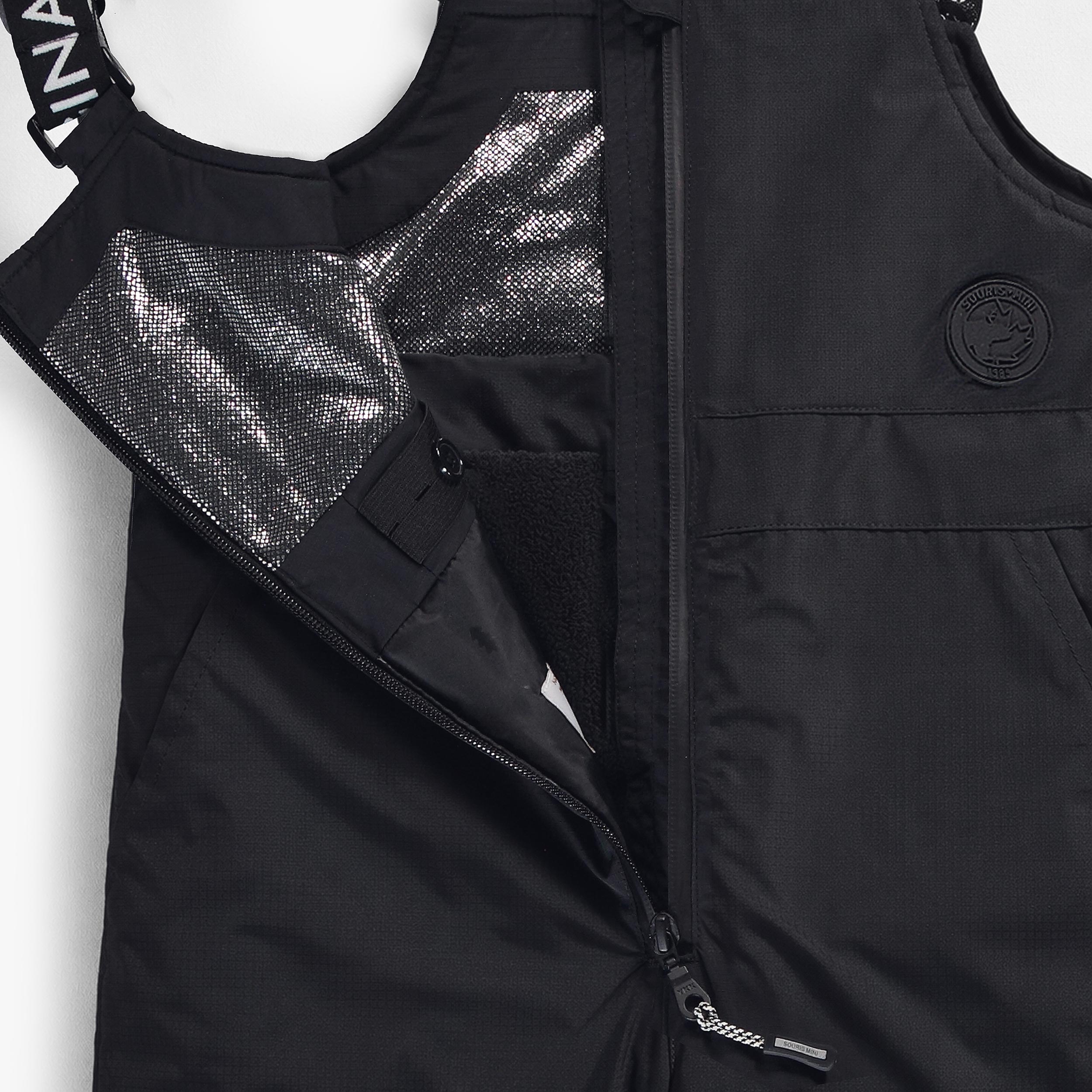 Black Snow Bib Pants, child
