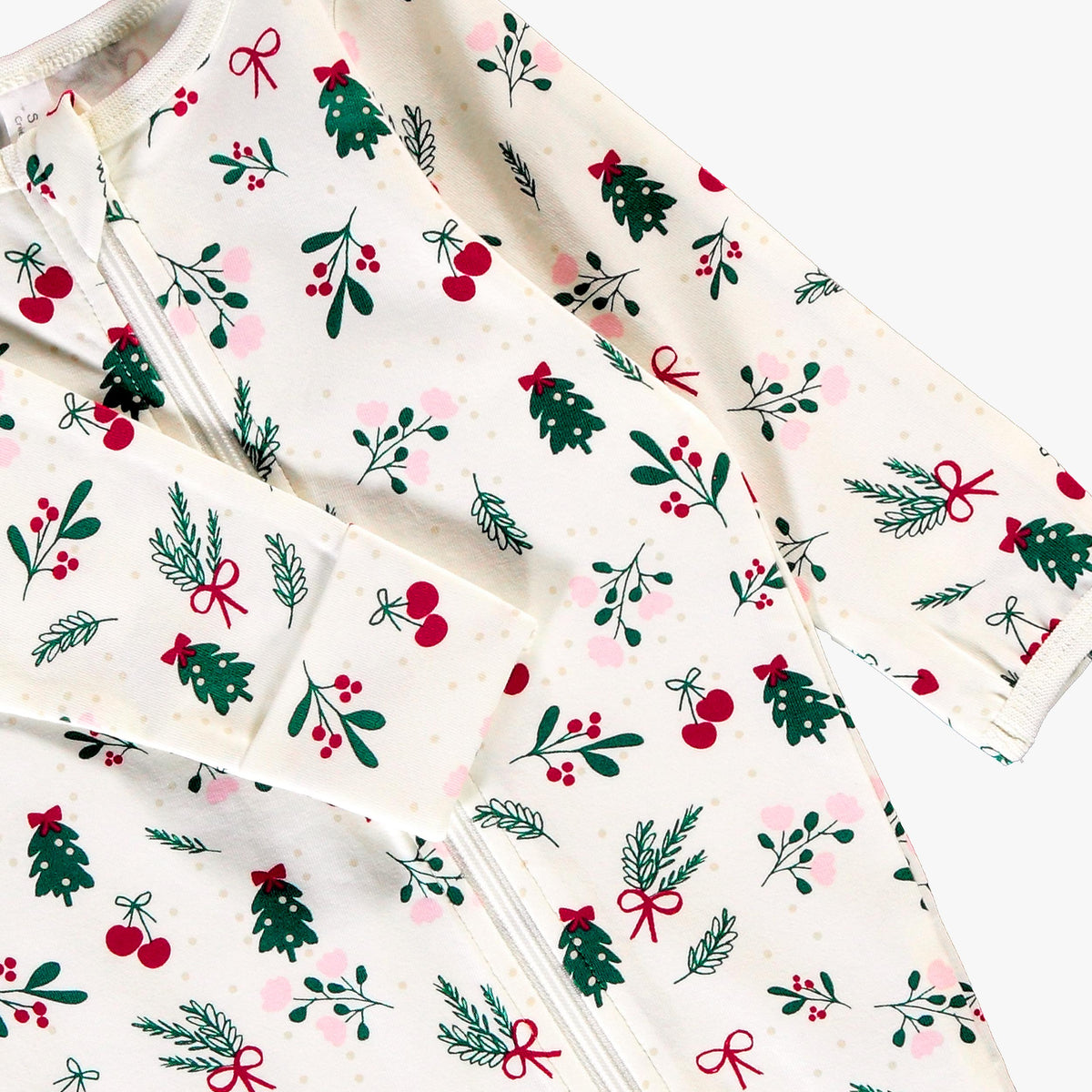 Pyjama une pièce crème à motifs des Fêtes, naissance