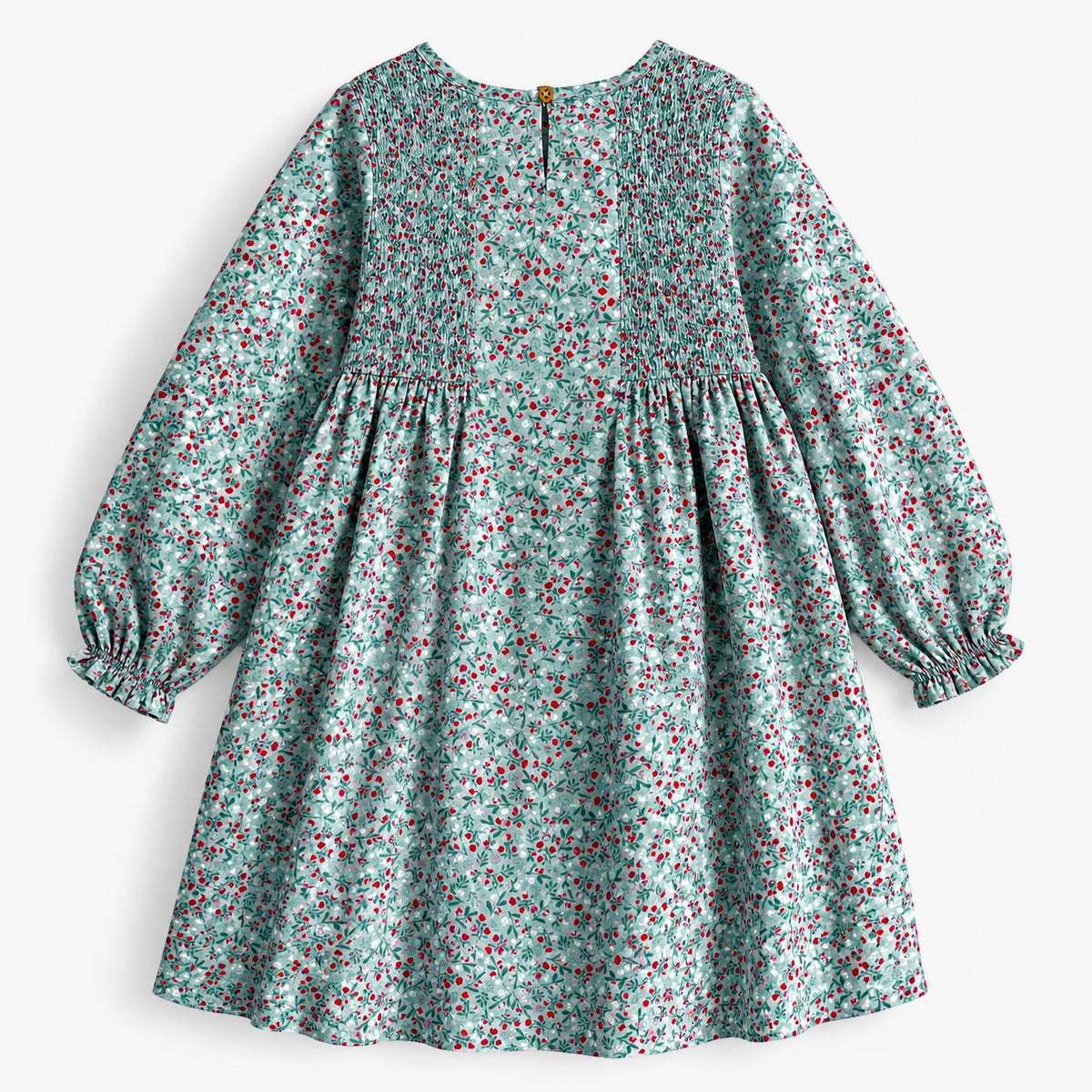 Robe turquoise à imprimé floral en viscose, enfant