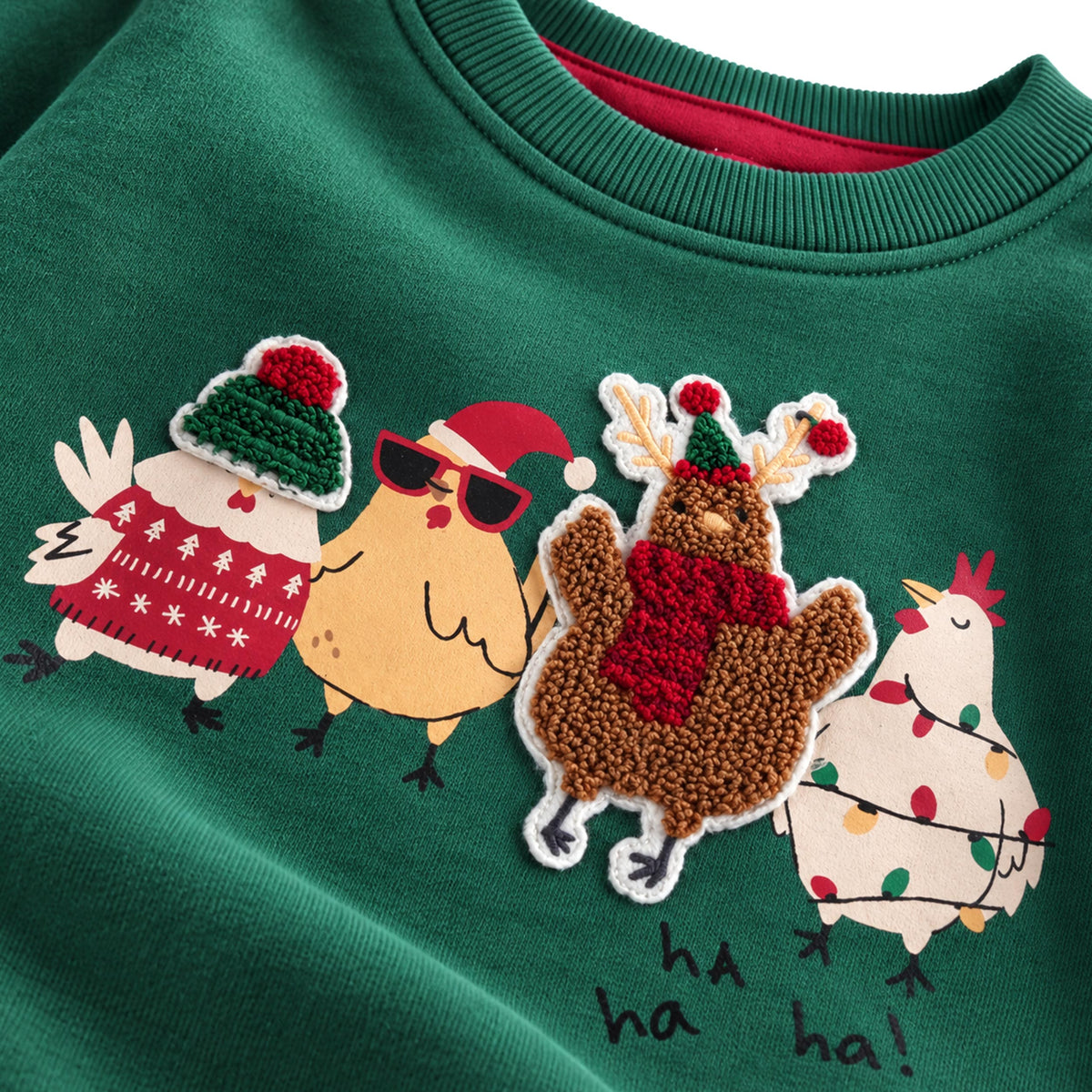 Green holiday graphic sweatshirt, baby