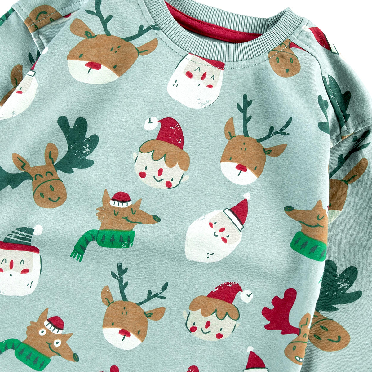 Turquoise holiday character print t-shirt, baby