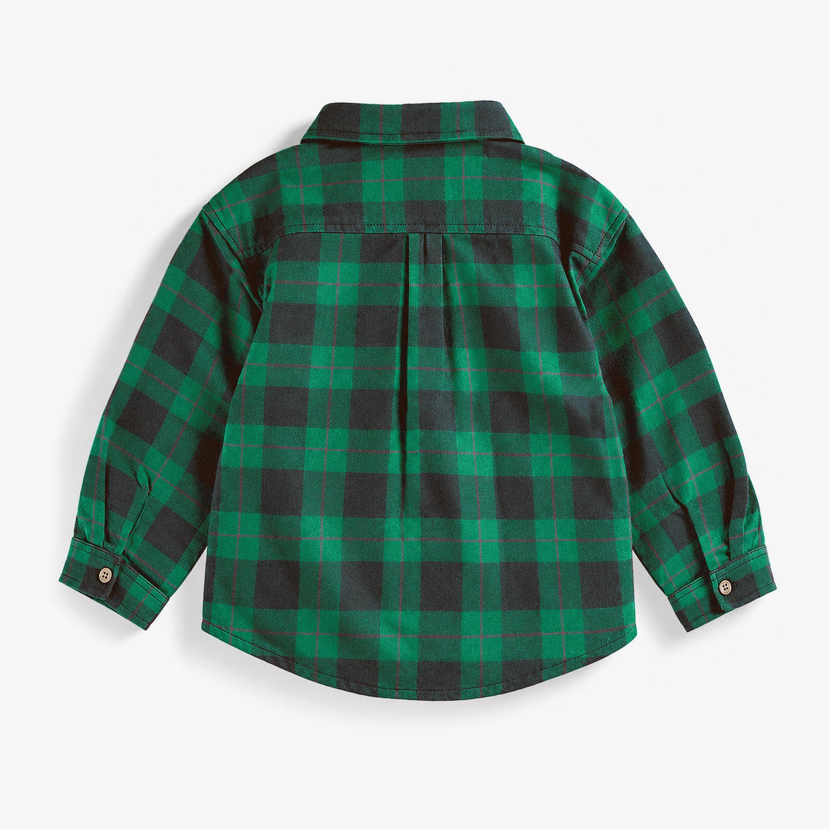 Chemise verte à carreaux en flanelle, bébé