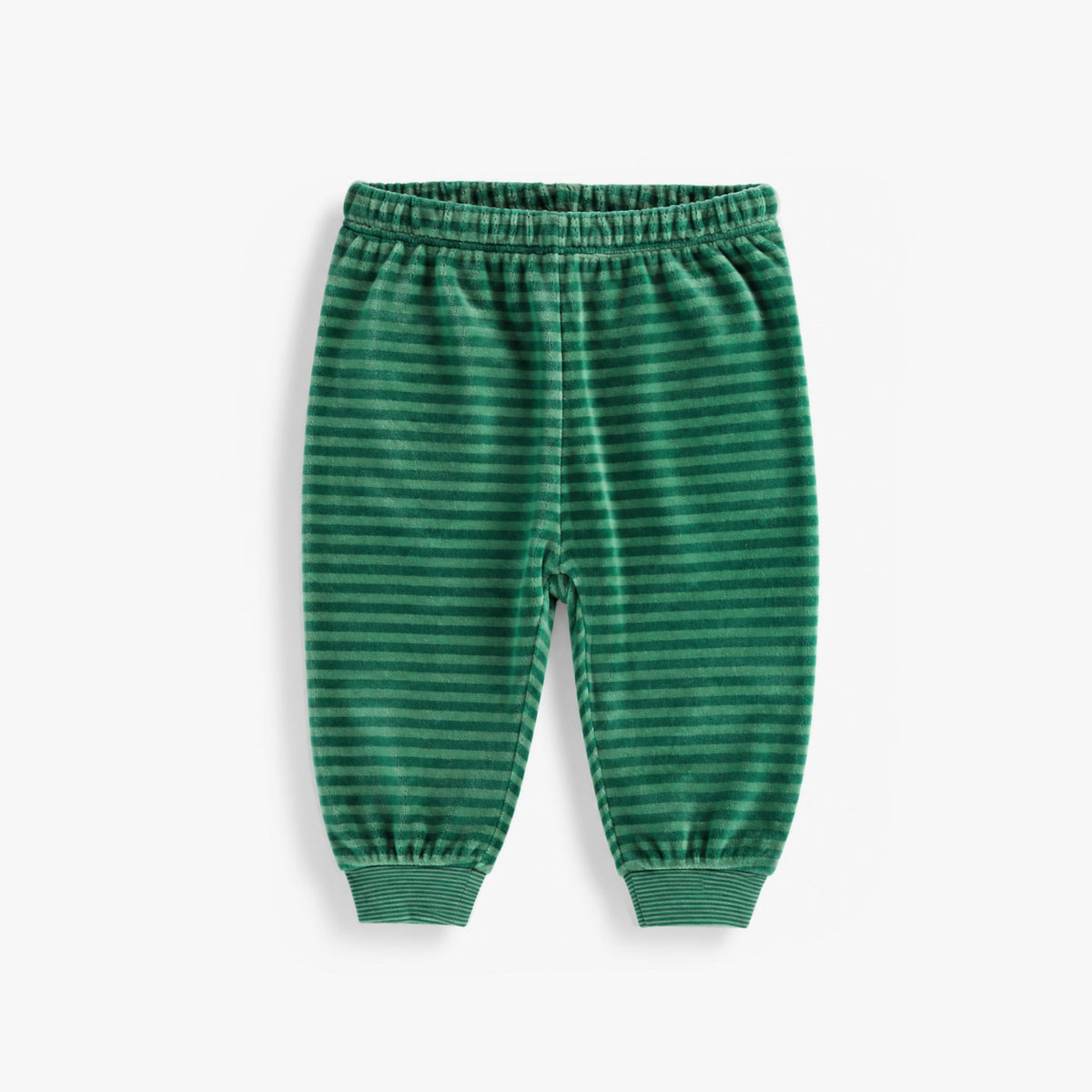 Pyjama deux pièces vert forêt en velours des Fêtes, bébé