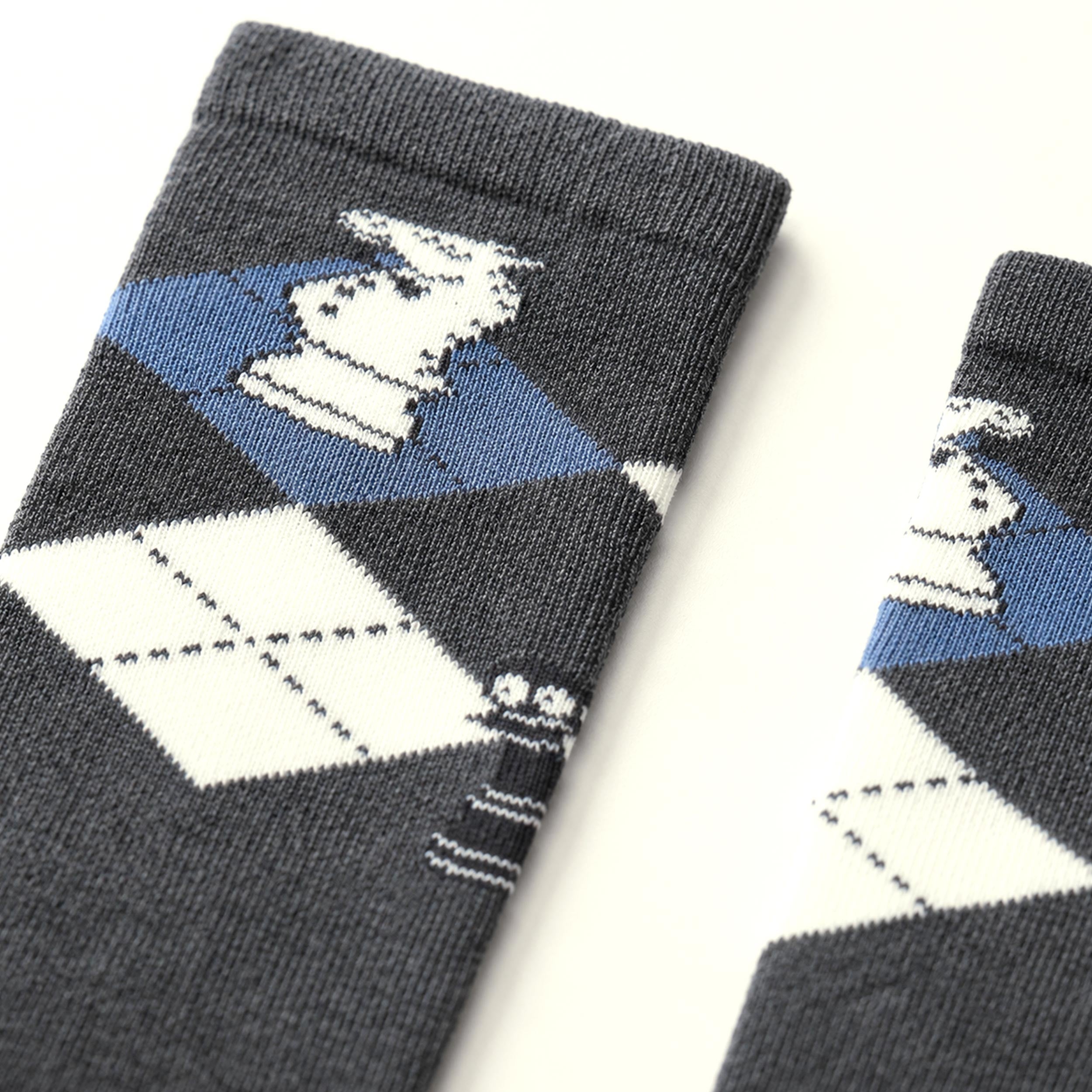 Grey argyle socks, child boy