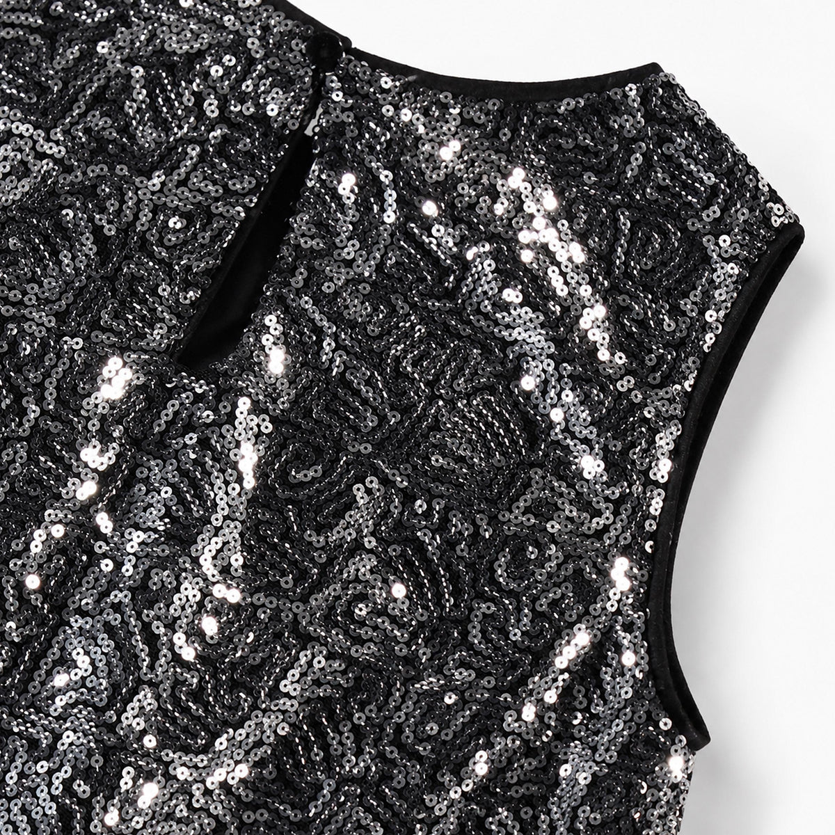 Robe noire à paillettes, enfant