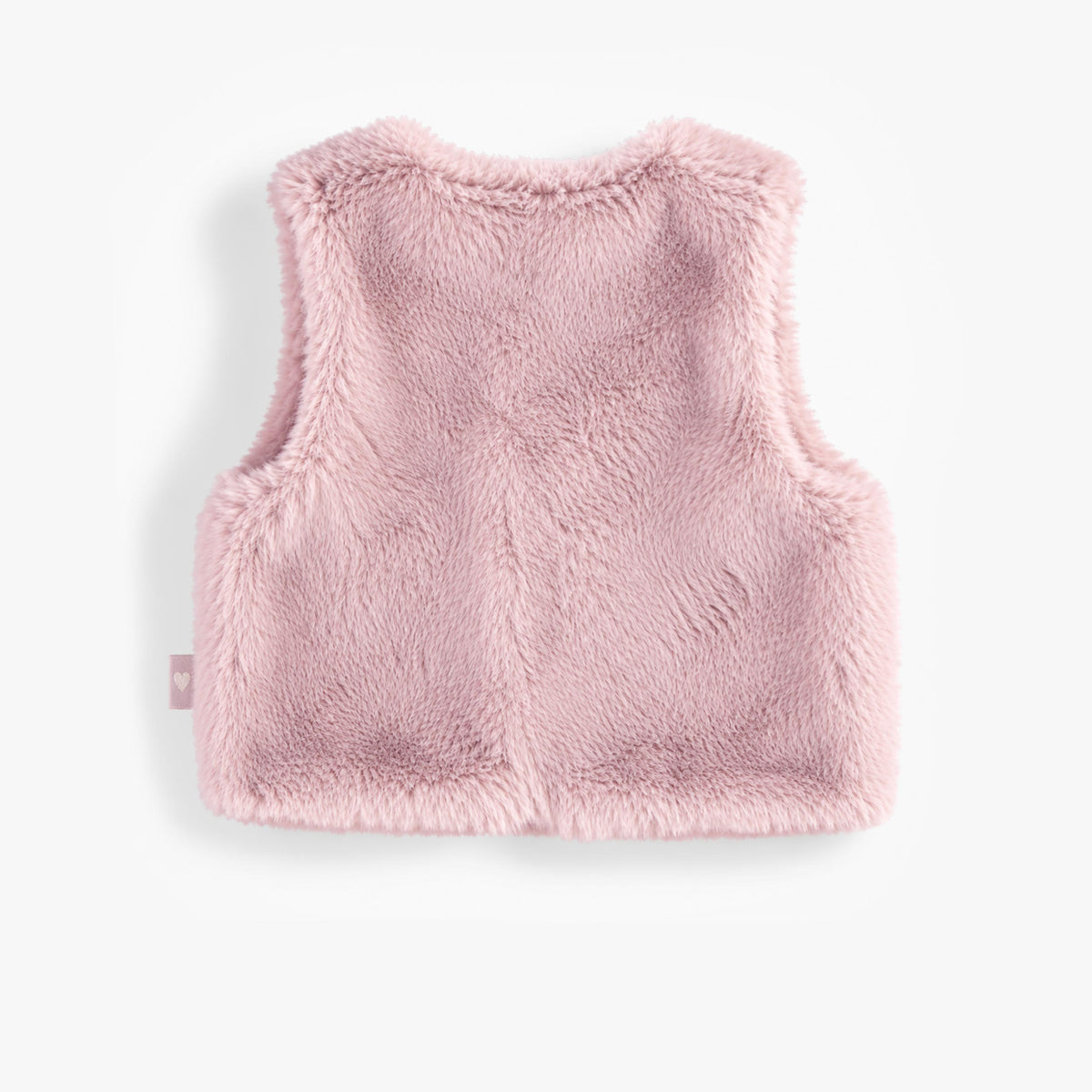 Veste sans manches rose en fausse fourrure, enfant