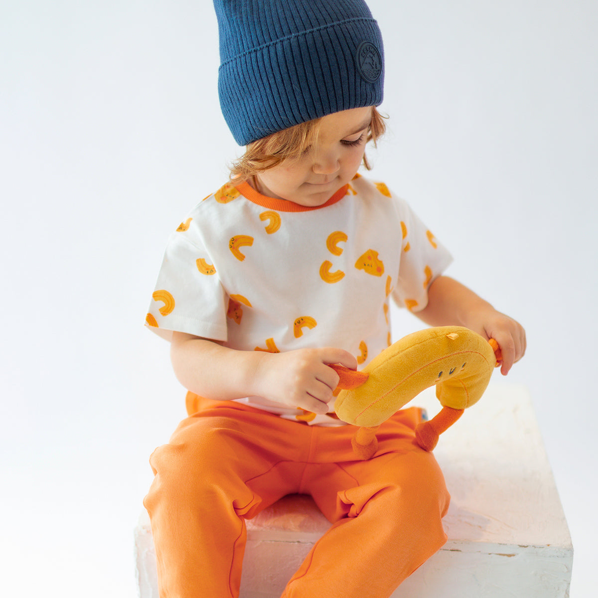 T-shirt crème à motifs de macaronis, bébé