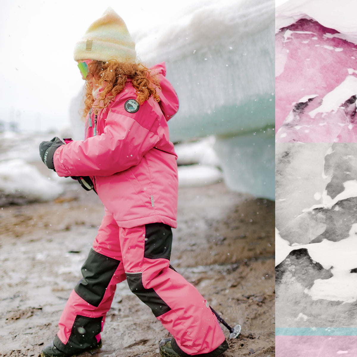 Pink PERFO+ Two-Piece Snowsuit, child